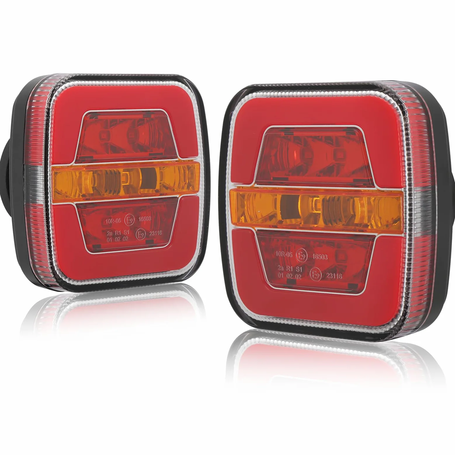D-TECH Juego de Luces LED Inalámbricas Magnéticas para Remolque - Pilotos Traseros Homologados, Bluetooth, LED