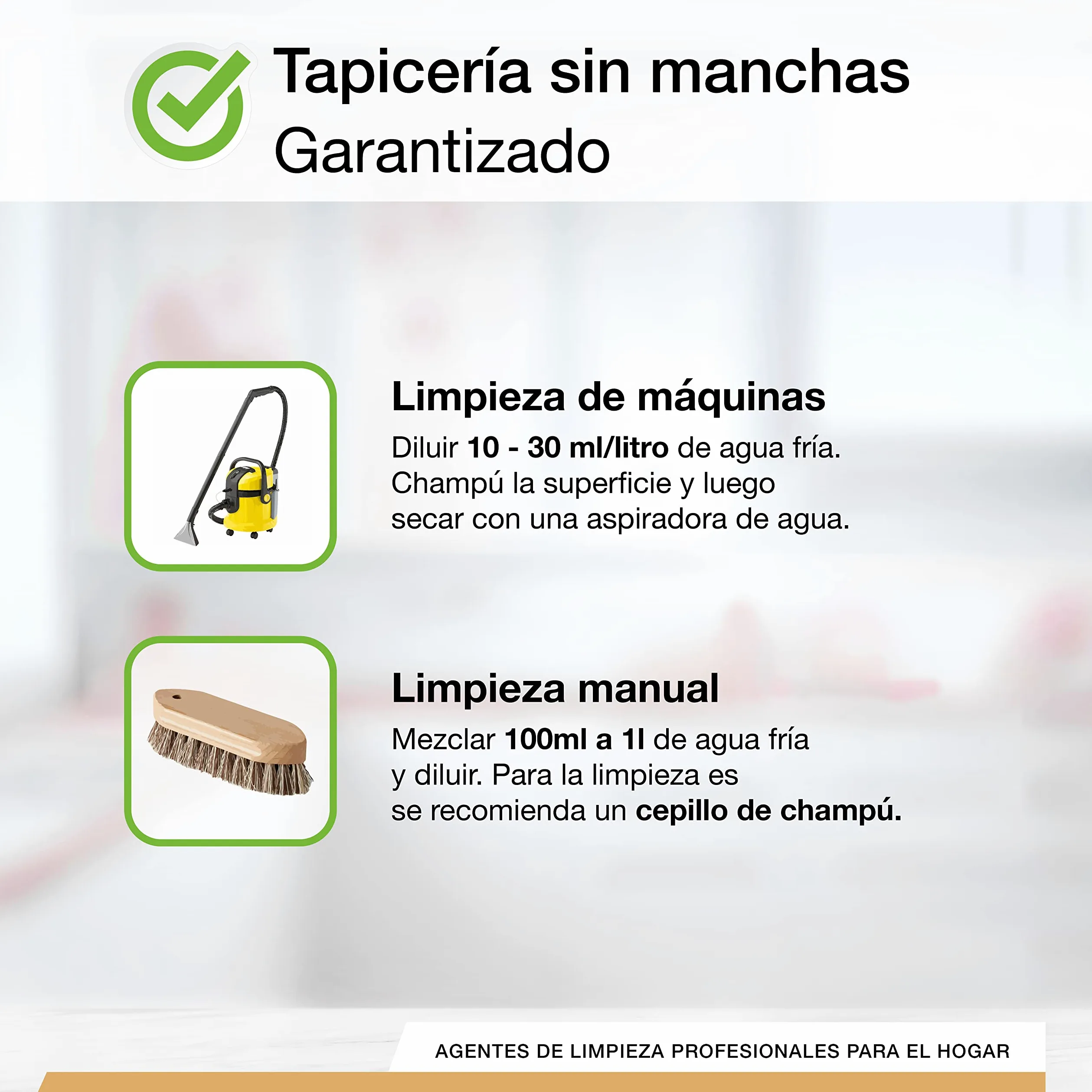 BiOHY Limpiador tapicerías (12 botellas de 1 litro) + Dosificador | Ideal para asientos de coche, sofás, colchones, etc. | También es adecuado para las lavadoras (Polsterreiniger)