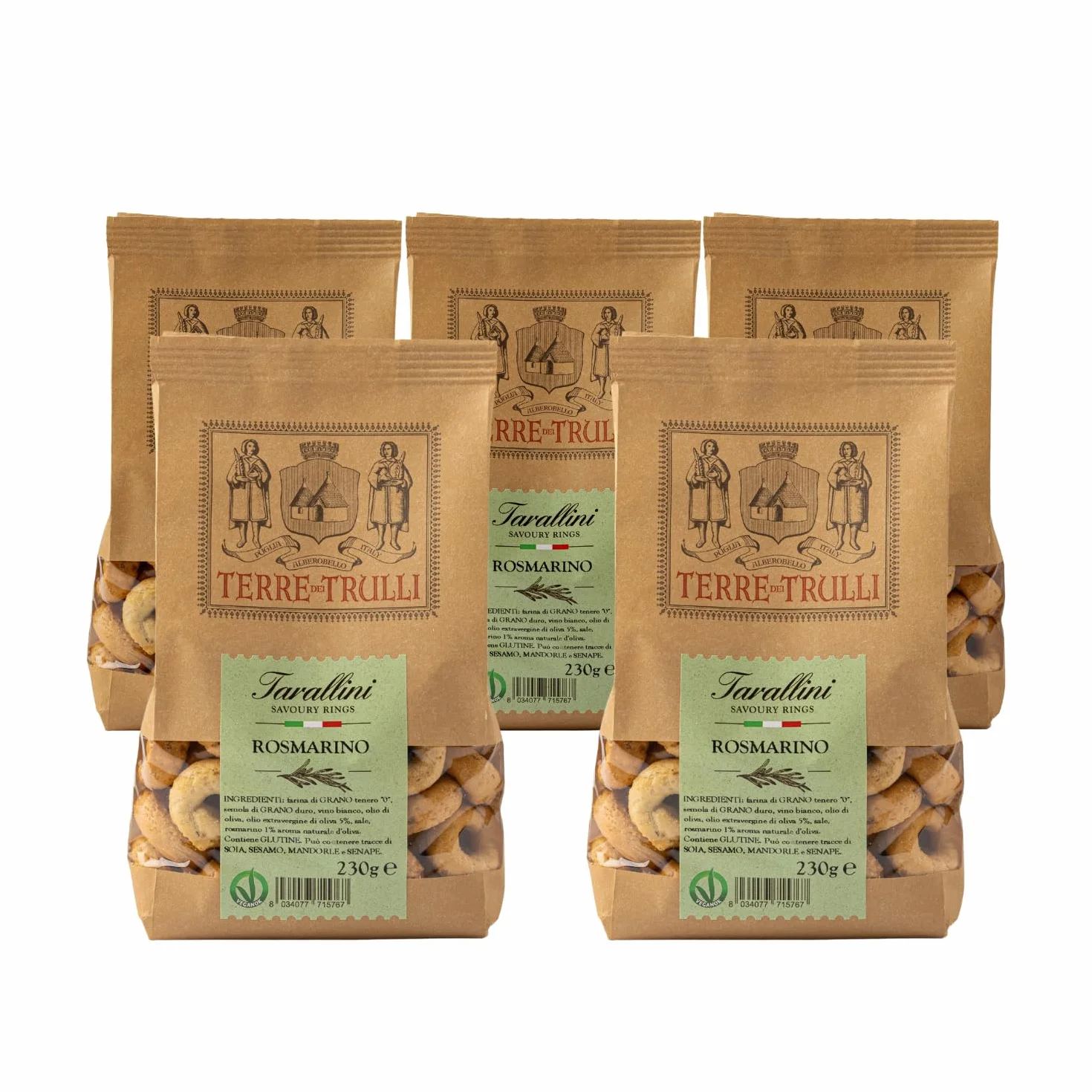 Tarallini de Apulia con Romero 5 x 230g