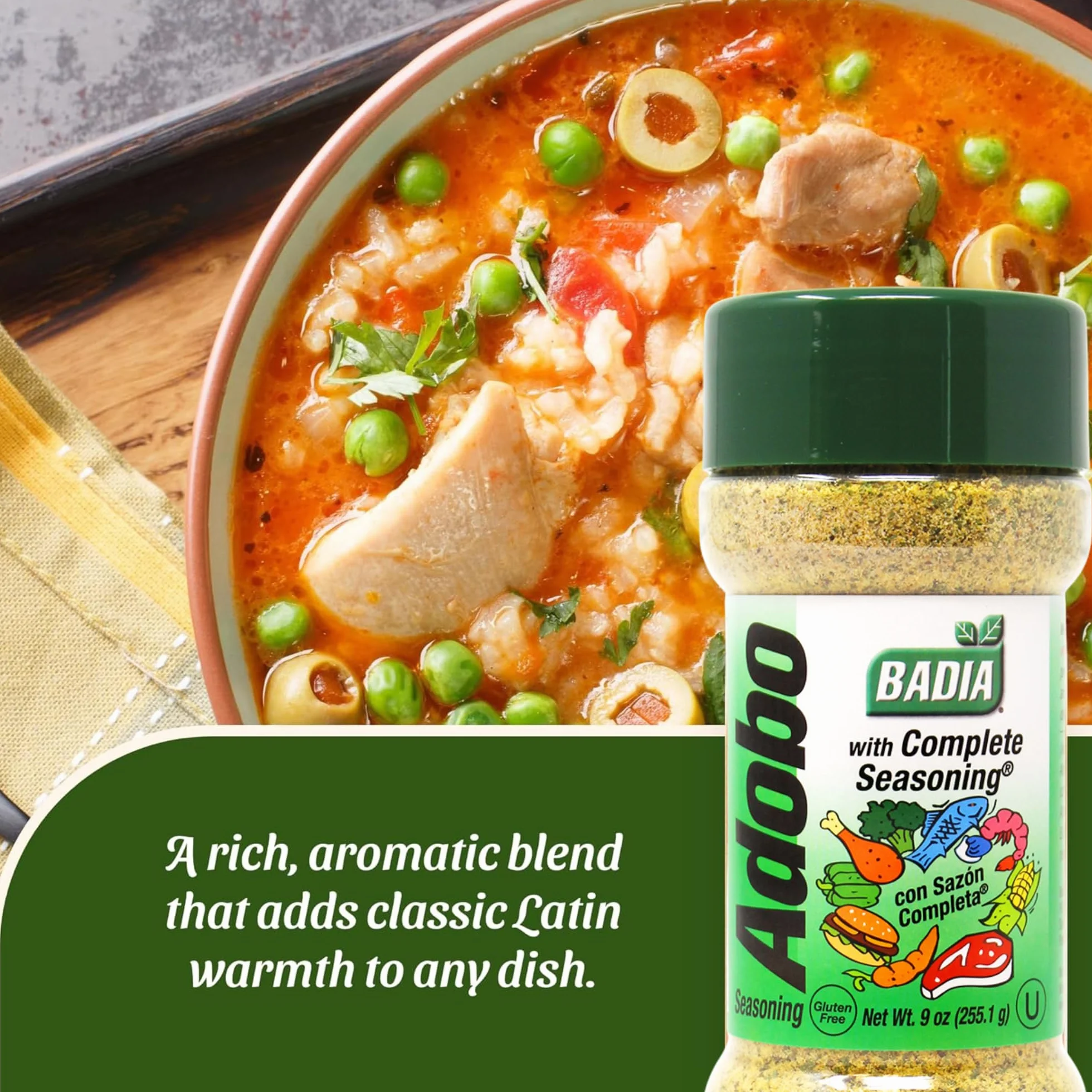 Badia Adobo con condimento completo 255.1g