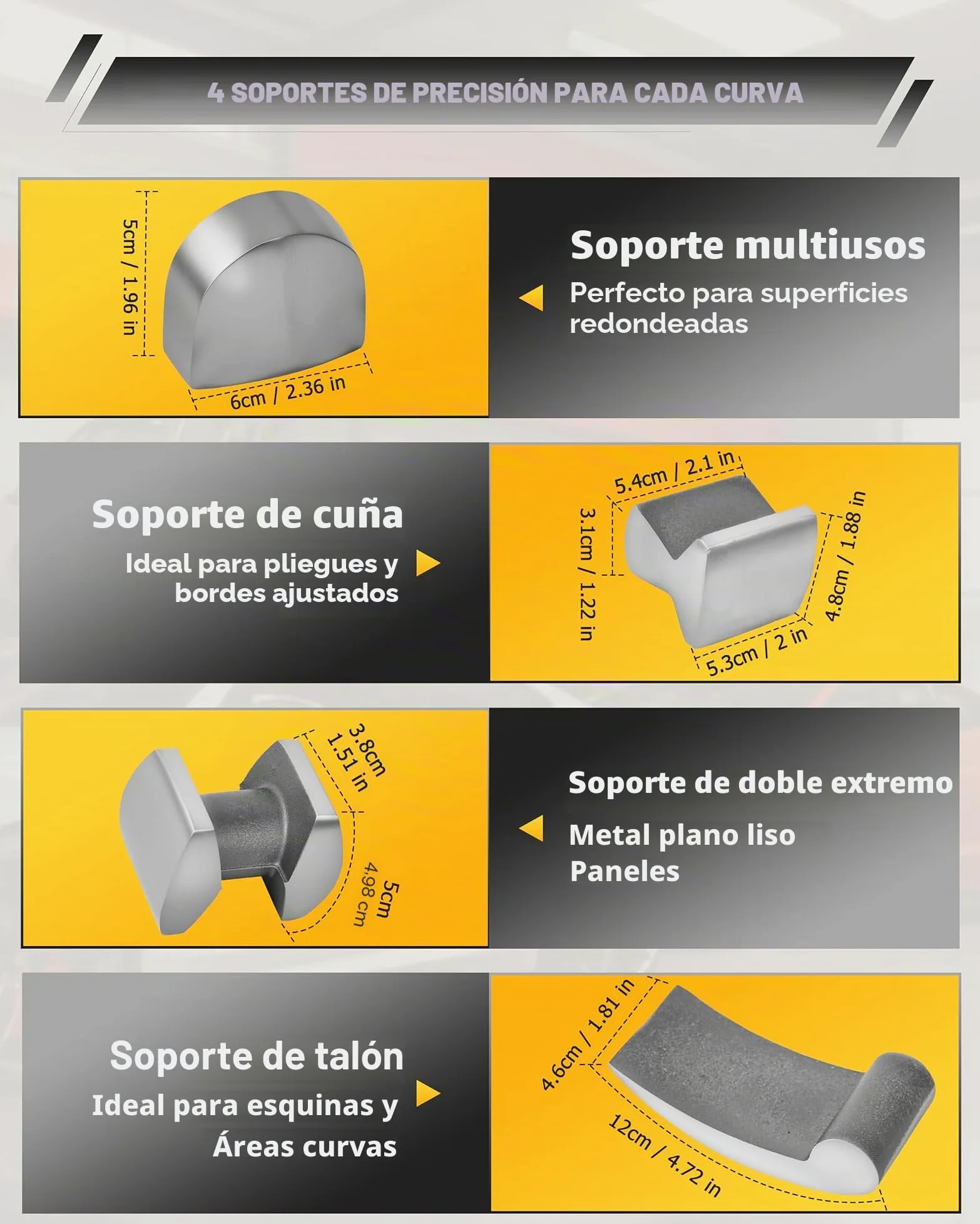 DAYUAN - Juego de 7 piezas para reparación de paneles de carrocería, incluye martillo para chapista y juego de dolly, con estuche de almacenamiento