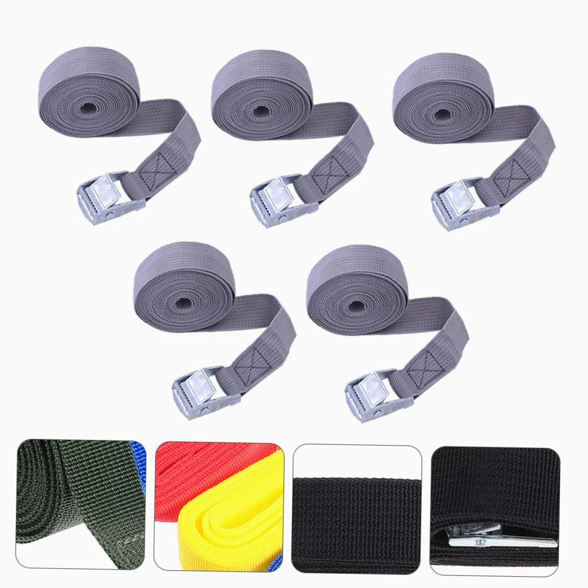 5 Piezas de Correas de trinquete para Equipaje de Coche Correas de trinquete para Equipaje de vehículo