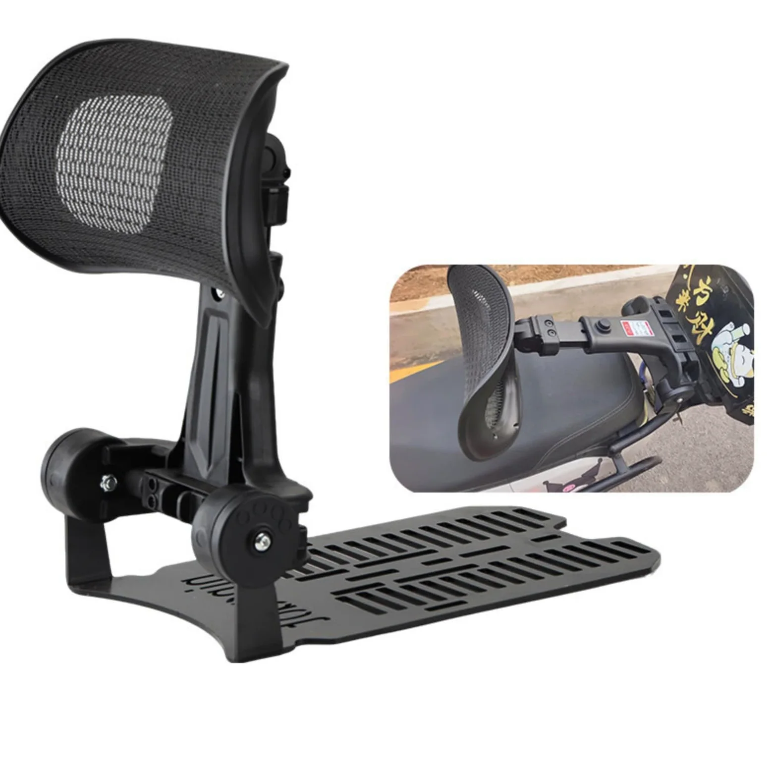 Cojín de Soporte de Cintura Trasera para Motocicleta, Soporte Lumbar Ajustable, cojín de Cintura para Asiento Trasero para Scooter eléctrico No9, Respaldo Multiusos para Conductor y Pasajero