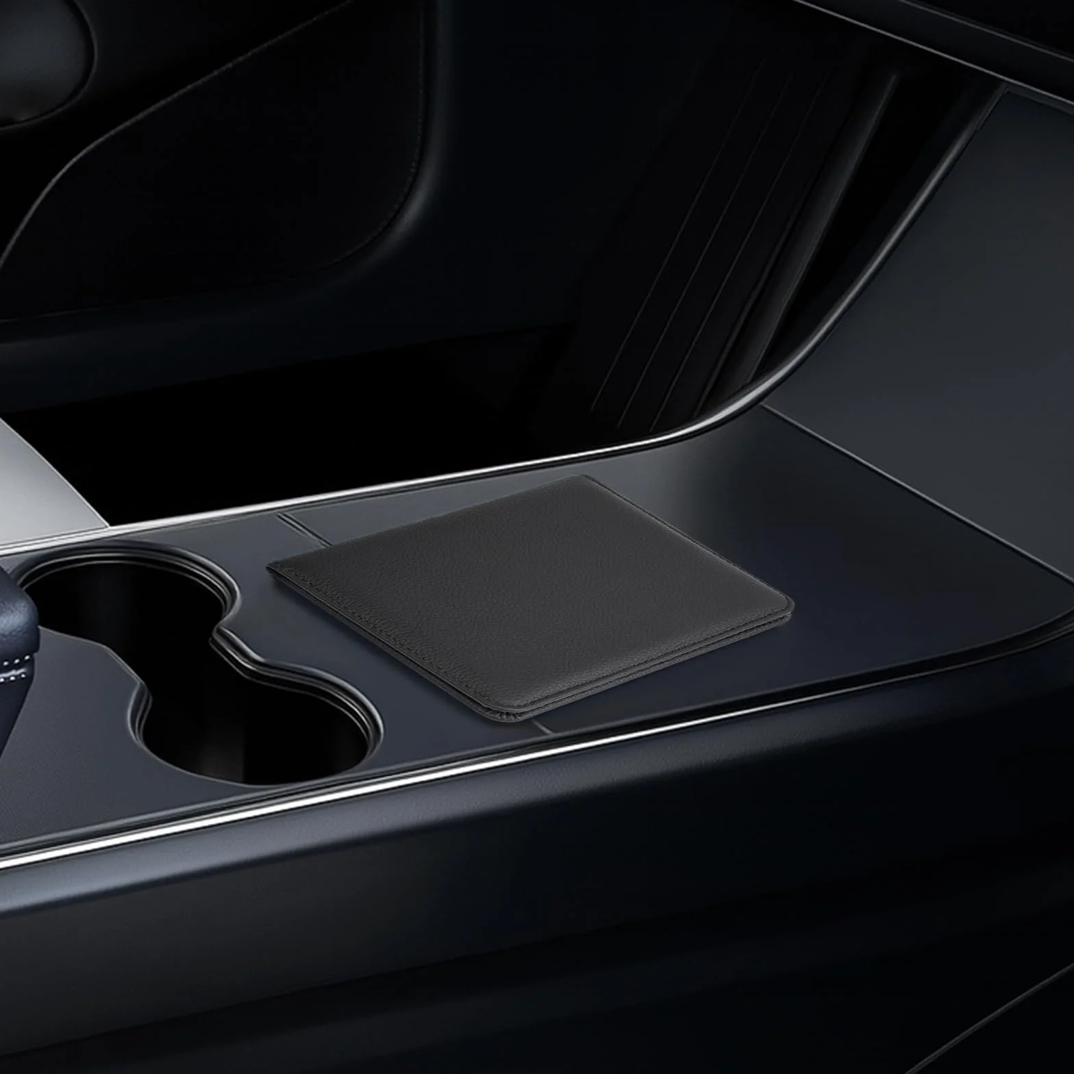 RSAquar Porta Documentos para Coche – Funda Compacta de PU para Registro del Vehículo, Seguro y Permiso de Conducir – Organizador para Guantera (Negro)