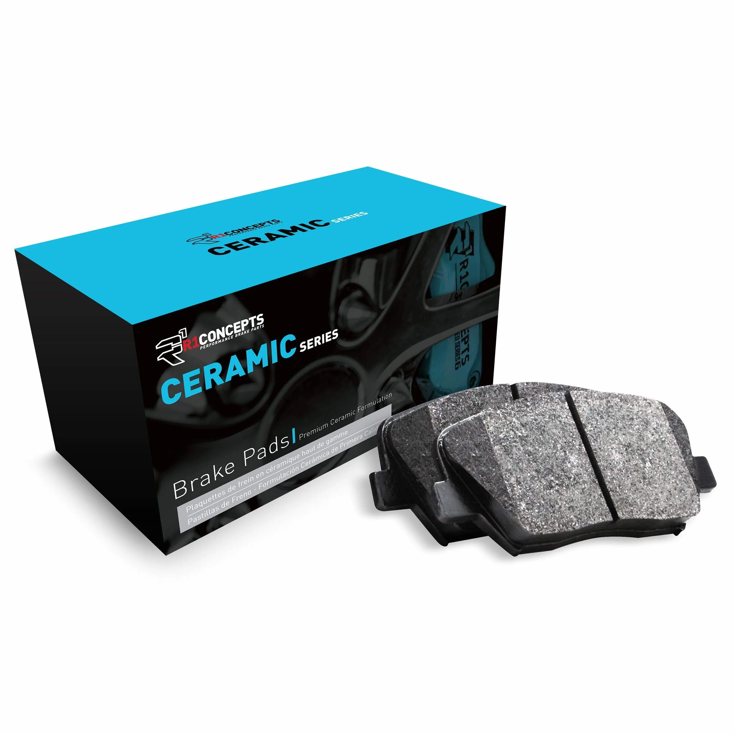 R1 Concepts Kit de pastillas de freno de cerámica para coche 2310-2275-01 delanteras