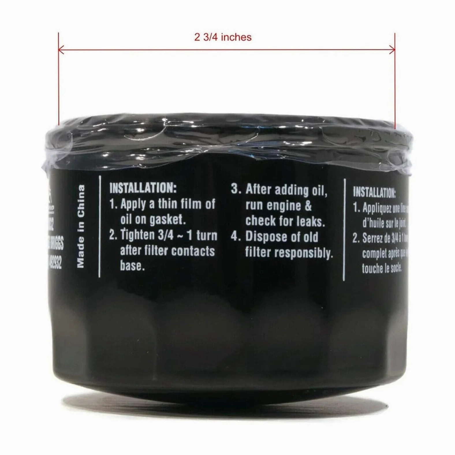 Elemento de filtro de aceite 492056 492932 696854 842921 Piezas de repuesto for motor de tractor cortacésped(4pcs)