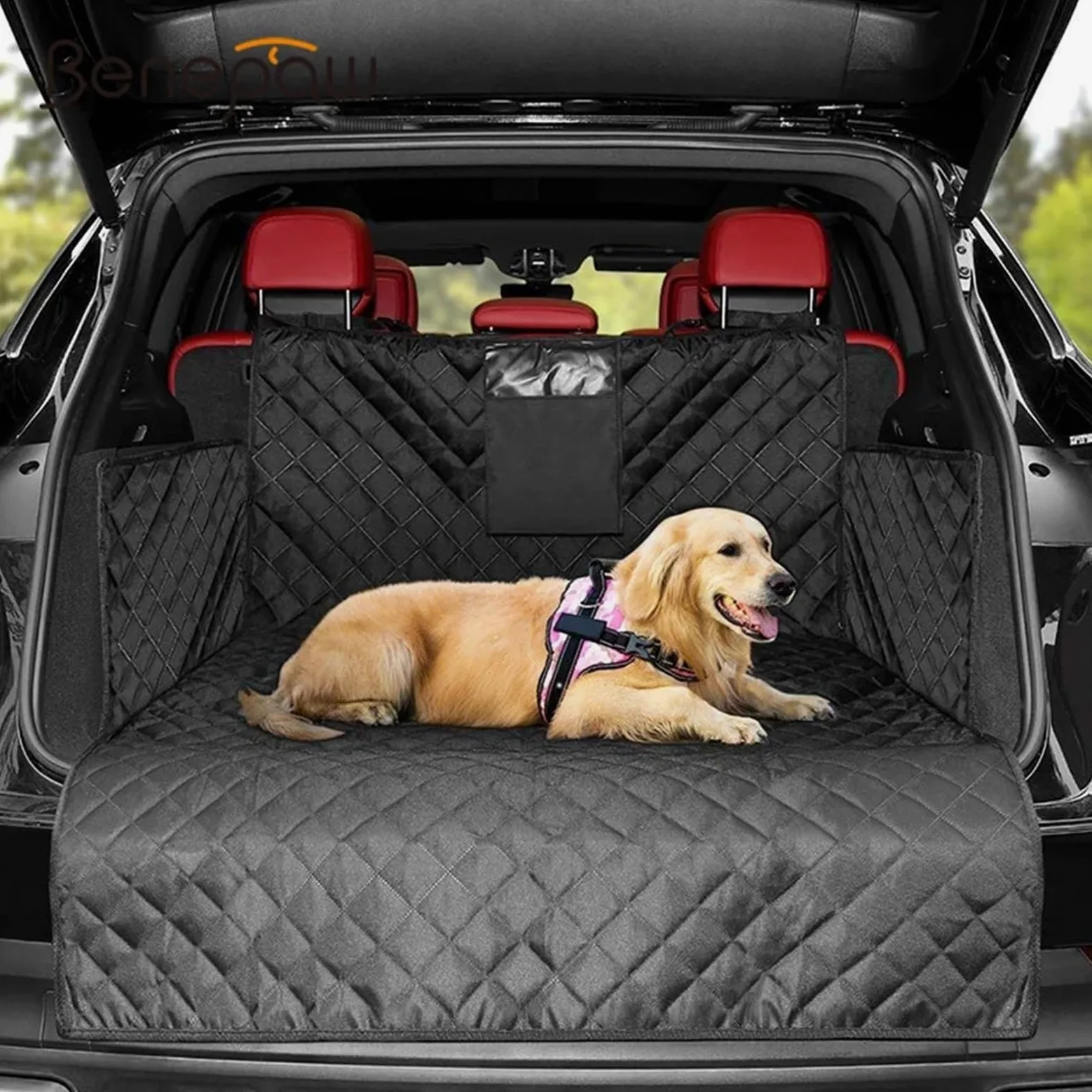 Protector Maletero para Funda para Asiento de Coche para Perro, Resistente al Desgaste, para Maletero de SUV, Impermeable, portátil, Duradera, Protege el vehículo.
