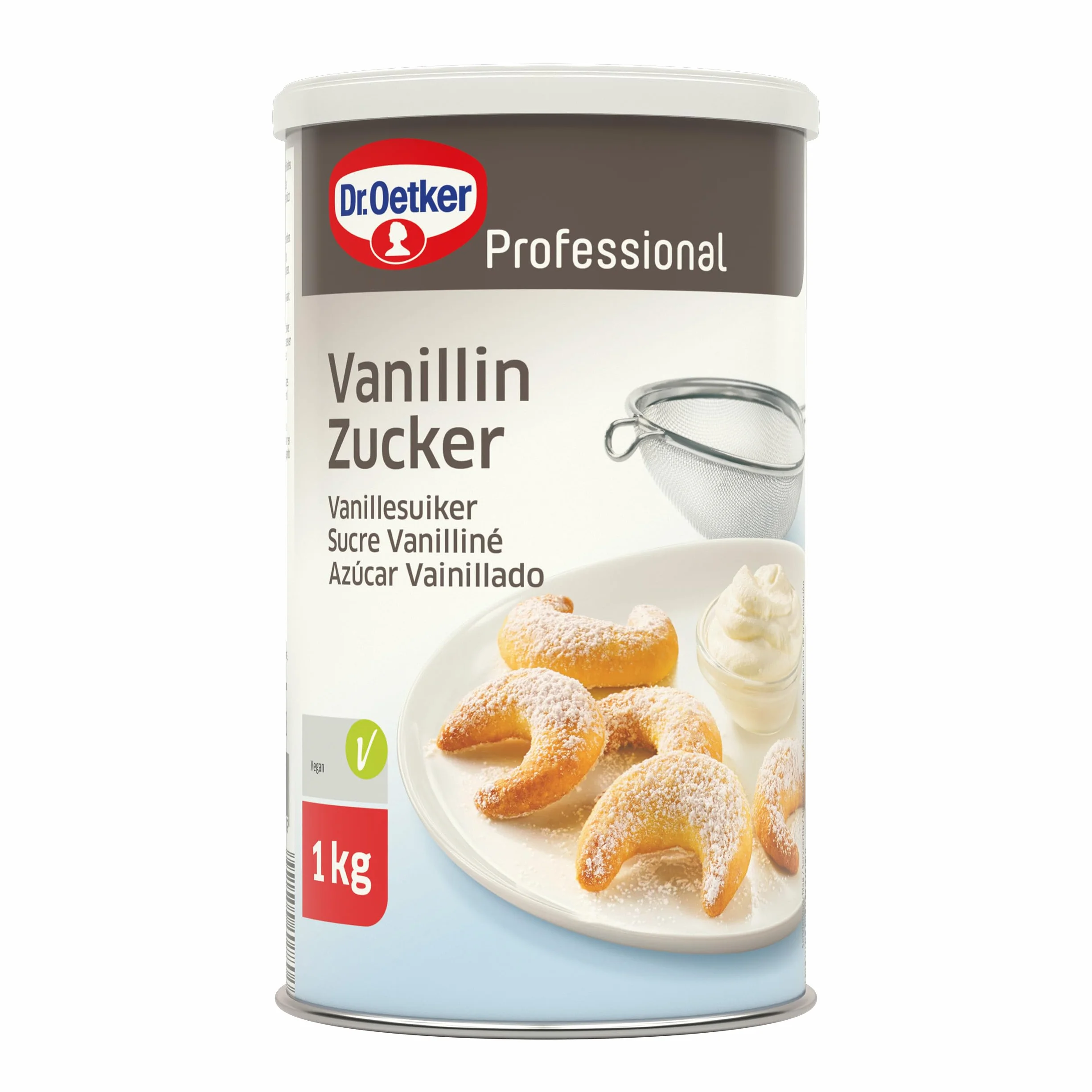 DR. OETKER Azúcar Vainillado 1 kg, Vainilla para Repostería y Decoración