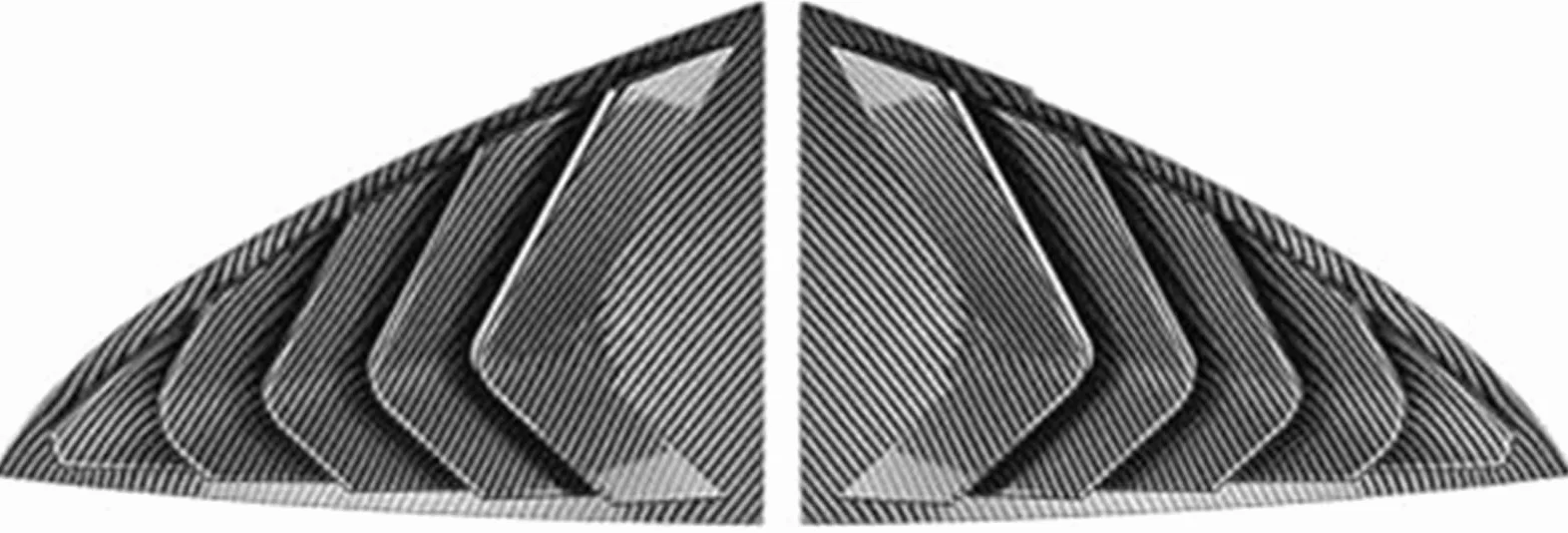Protector de Cristal Trasero Rejilla de Ventana Trasera, Rejillas Laterales Coche, ventilación, Cubierta persianas, embellecedor, para Modelo 3 2017-2023 Y 2020