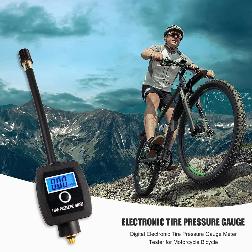Manómetro electrónico para neumáticos, fácil instalación, Pantalla Digital portátil Personal, Piezas de Bicicleta para Motocicleta y Bicicleta