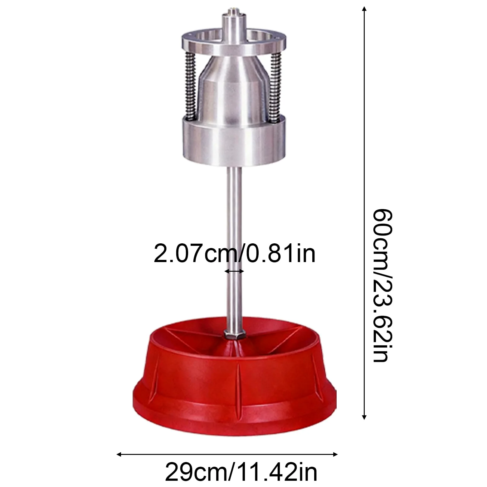 Herramienta de equilibrio de ruedas: equilibradora portátil de aleación de aluminio de 60x29 cm con nivel de burbuja, equipo de mantenimiento de automóviles rojo plateado para una alineación precisa |