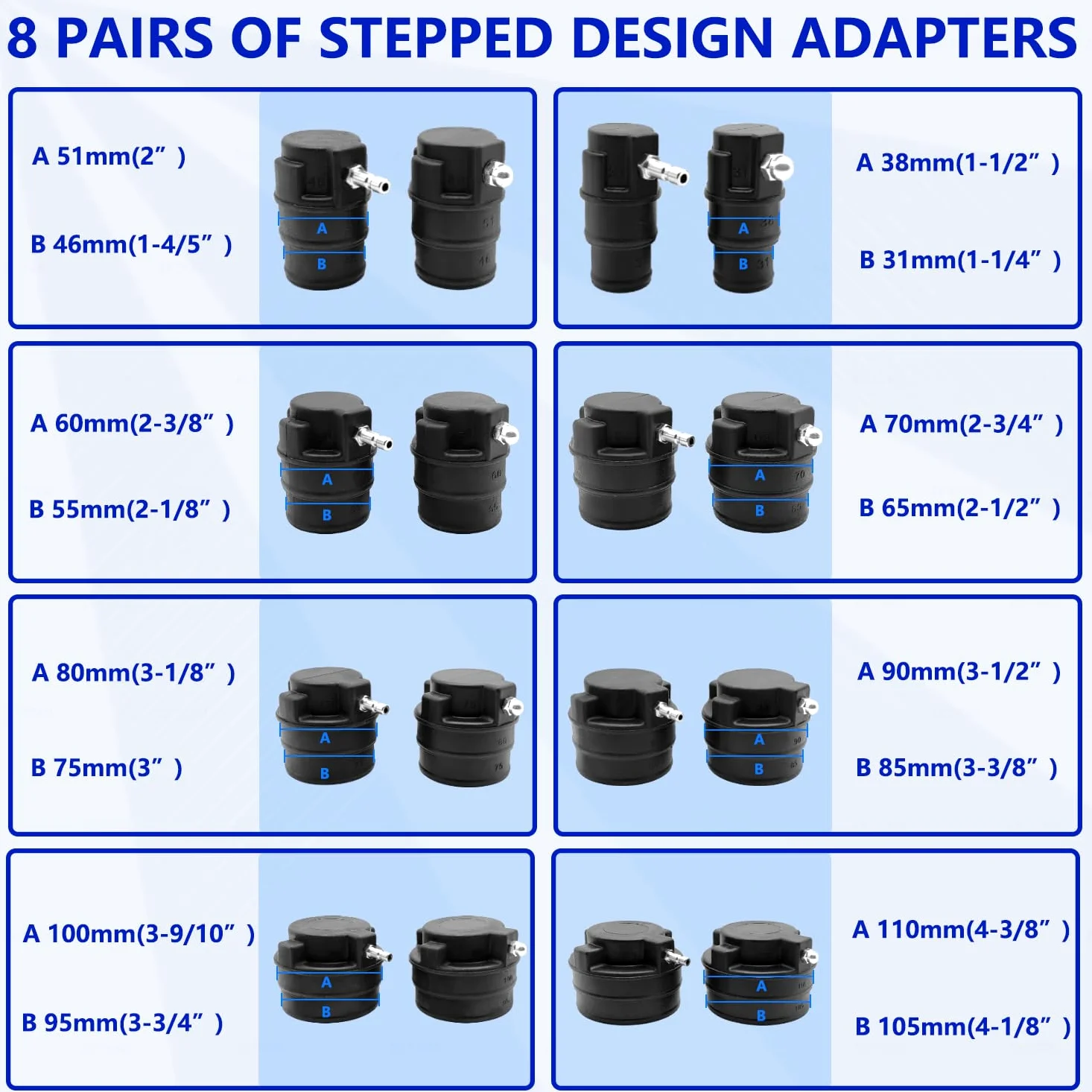 ZKTOOL 19 probadores de fugas de sistema turbo, medidor de presión de aire de turbocompresor, probador de fugas de presión de turbina, probador de fugas de manguera, con 7 pares de adaptadores