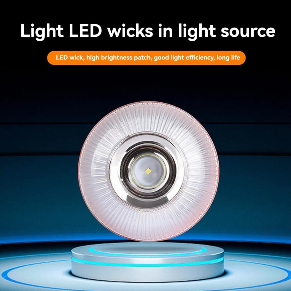 5 Luces LED de Emergencia V16, Luces de Advertencia Blancas y Amarillas con Base Magnética, Luz de Seguridad para el Tráfico