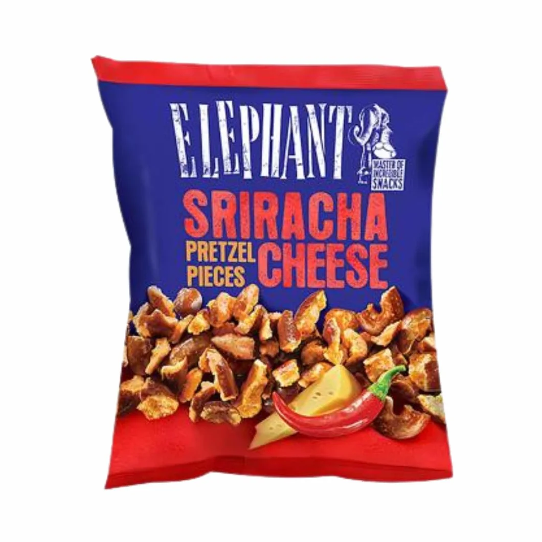 Elephant Pretzel Pieces 4 x 125 g BBQ Sriracha Honey Mustard Crujientes Pretzelets