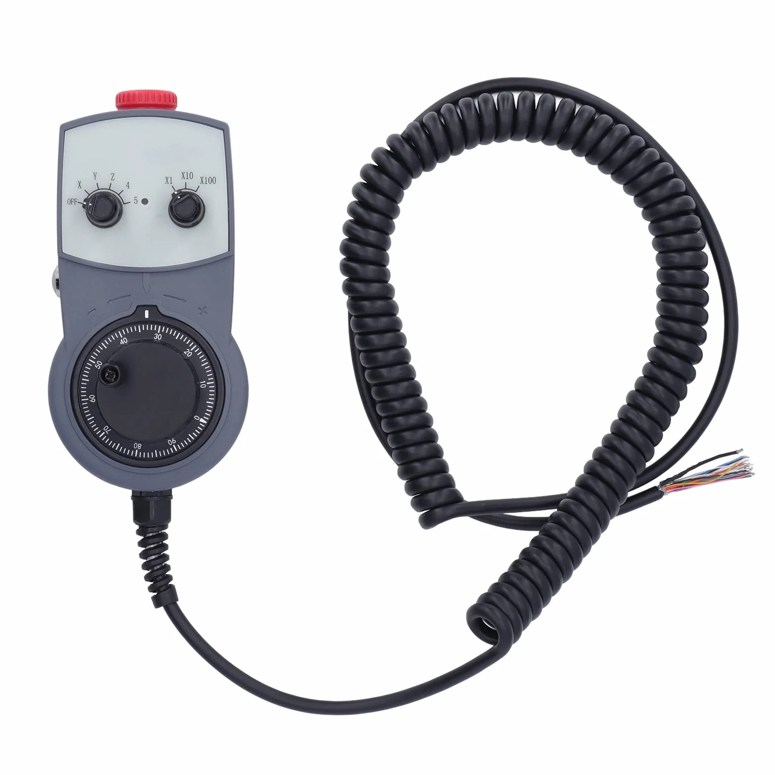 Generic Controlador de Volante Electrónico CNC con Base Magnética para Uso Conveniente en Fabricación, Cables Duraderos, Parada de Emergencia Incluida
