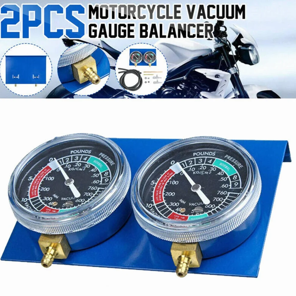 Medidor vacío la motocicleta Equilibrador Duradero Inicio Herramienta medición 2 cilindros Alto rendimiento Práctico Fácil aplicar Carburador Sincronizador carbohidratos Asistente profesional Plástico