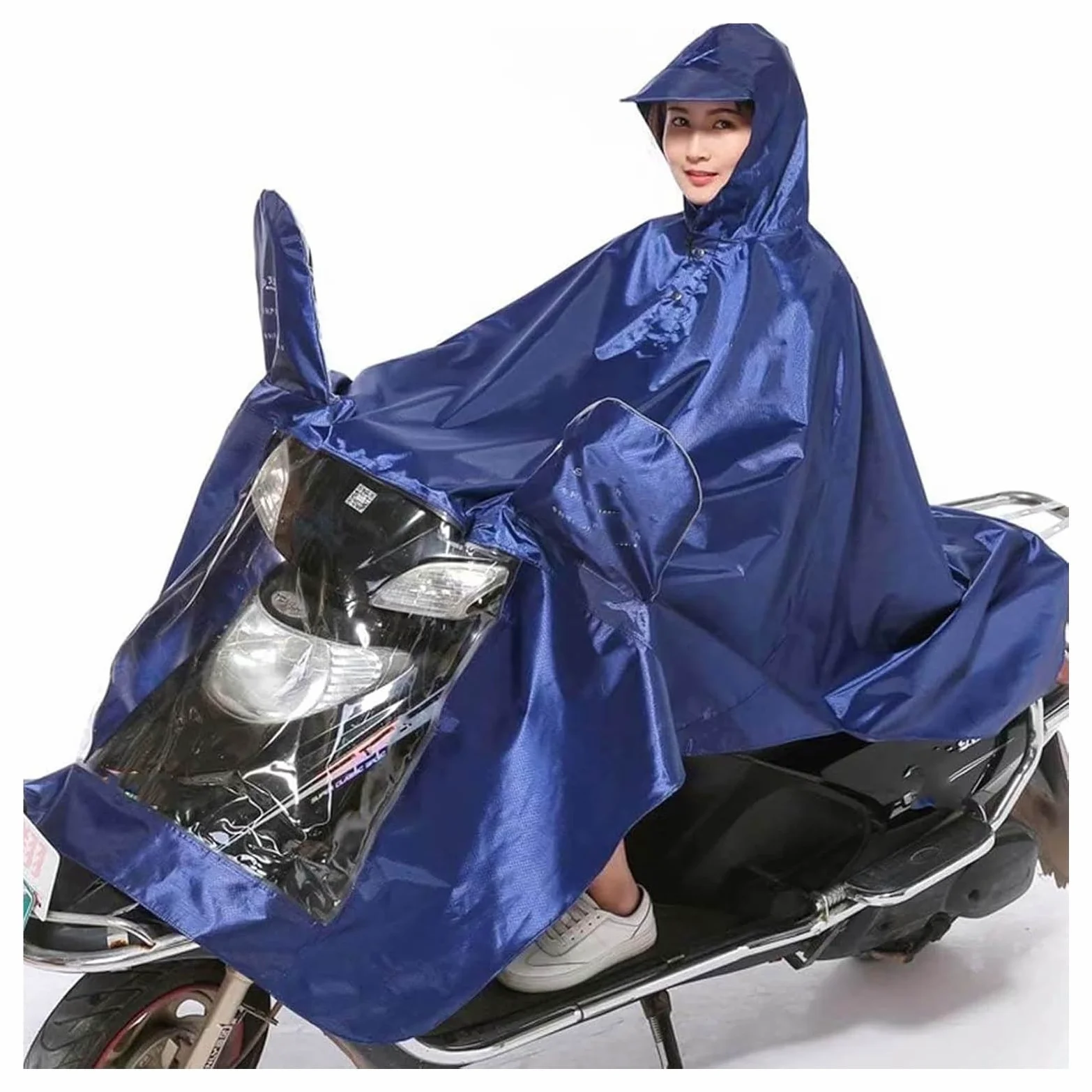 Motocicleta Triciclo Lluvia Mobility Scooter Chubasquero Poncho Impermeable for Moto, Capa de Lluvia for una conducción Segura Protege al Usuario y al Scooter de la Lluvia Grifo Reflectante Seguro Cla