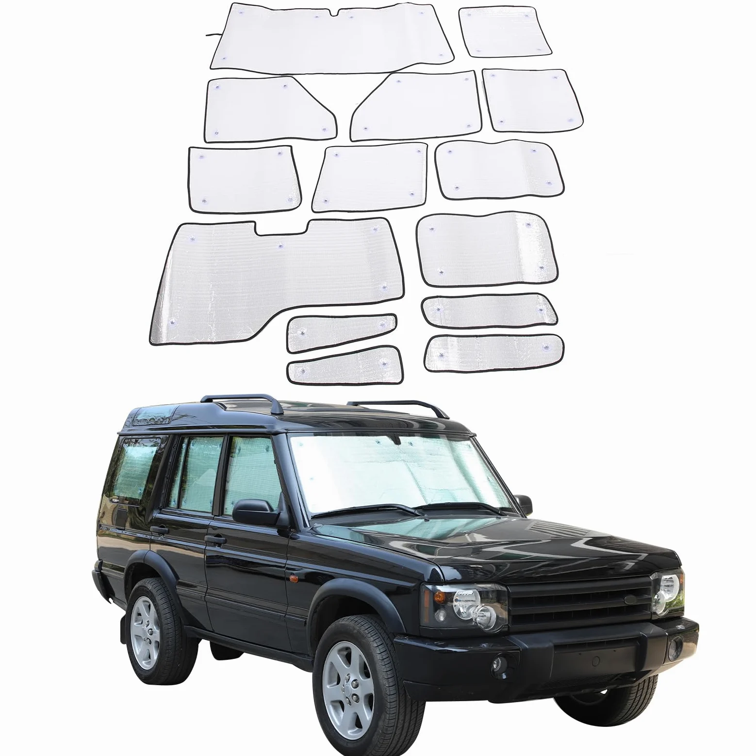 Parasol para parabrisas de coche compatible con LR Discovery 2 L318 1998-2003, parasol plegable para ventana trasera, cubierta de sombra de ventana trasera bloquea los rayos UV y mantiene el vehículo