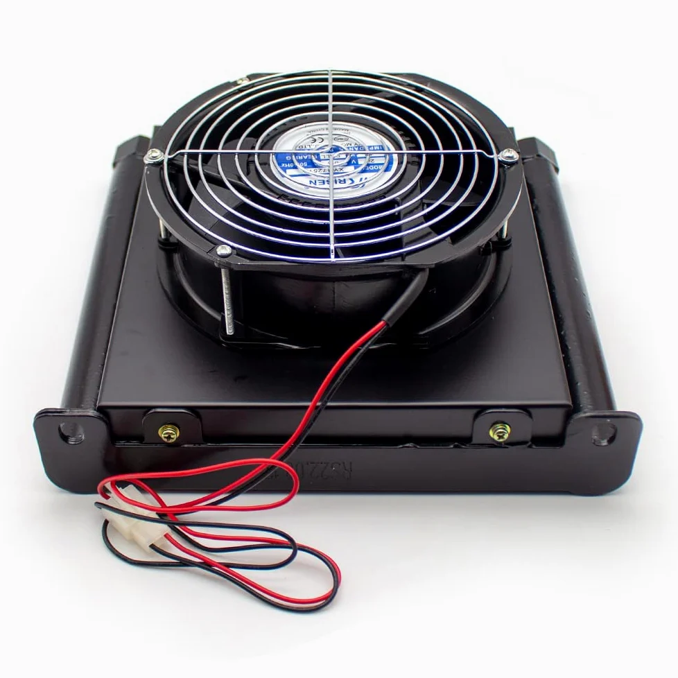 Enfriador de Aire de Aleación de Aluminio Hidráulico AJ1025T-CA, Radiador Intercambiador de Calor de Refrigeración de Aceite de Radiador Pequeño 25L/min (AJ1025T-CA,AC 220V)