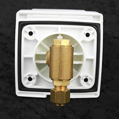 pro-Styling Enchufe de gas exterior, tapa abatible, bloqueo en estado abierto, control manual, color blanco