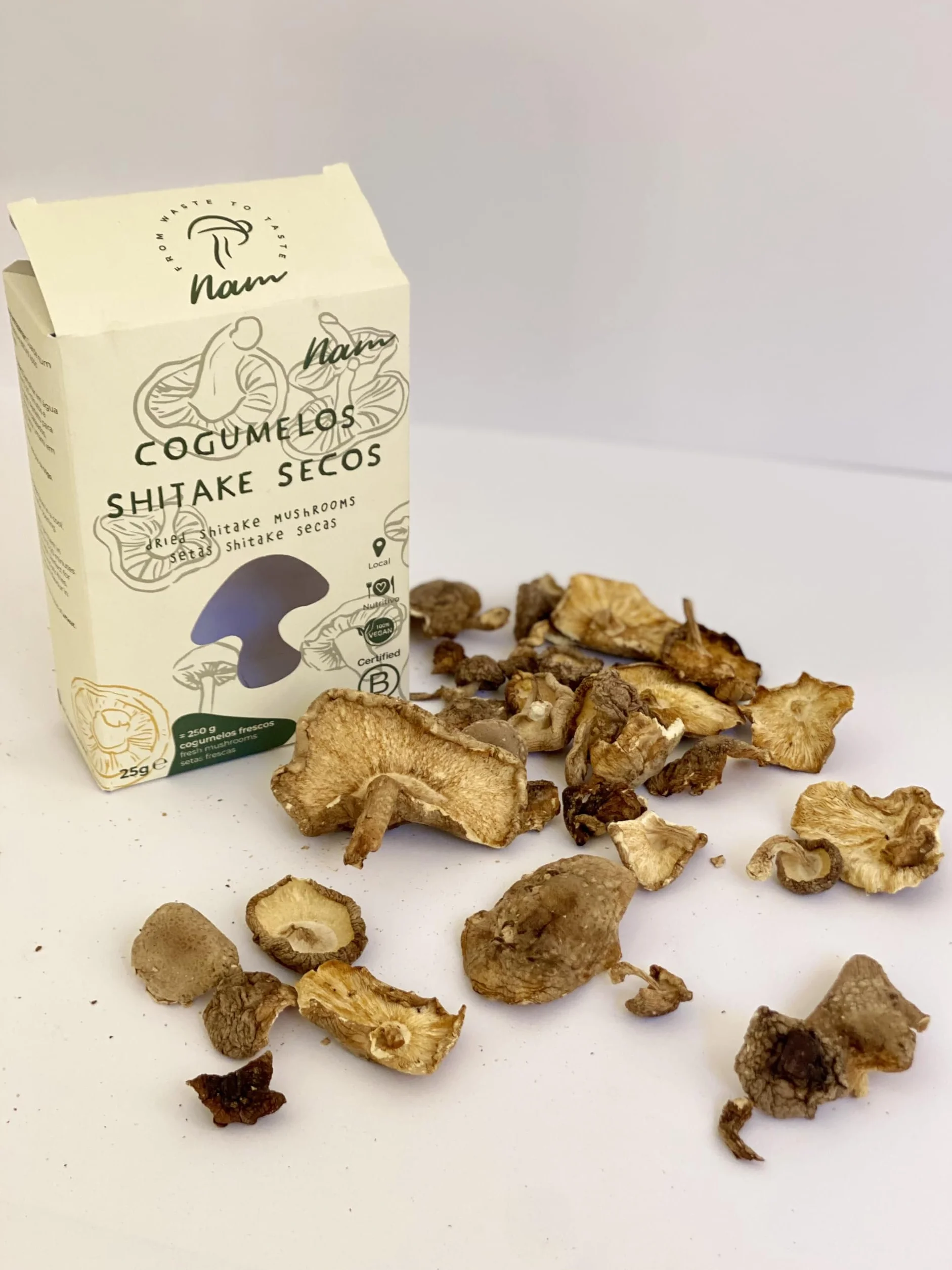 Setas Shiitake Deshidratadas 3x25g Champiñones Secos Comestibles Naturales