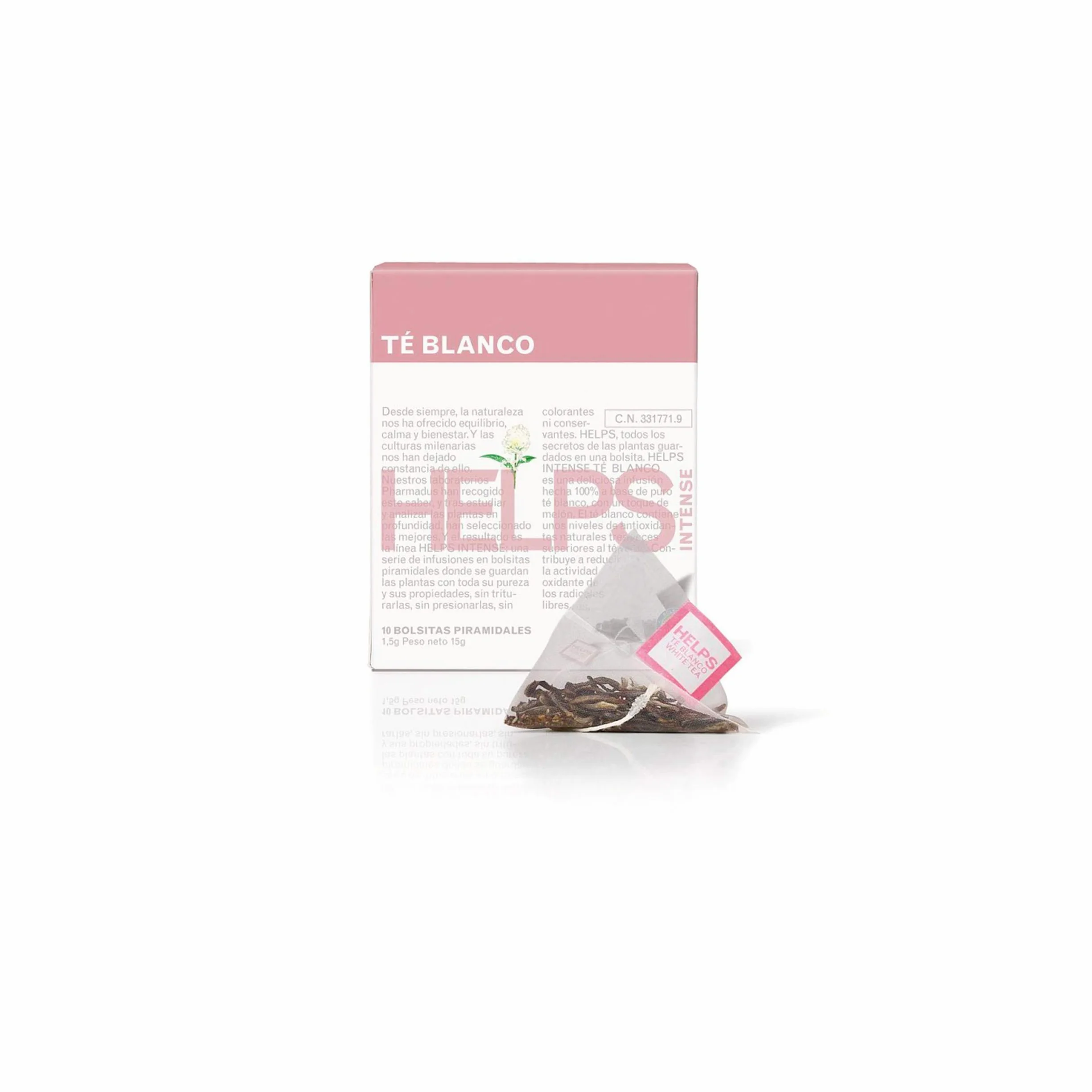 Té Blanco Agujas De Plata En Pirámides Caja De 10