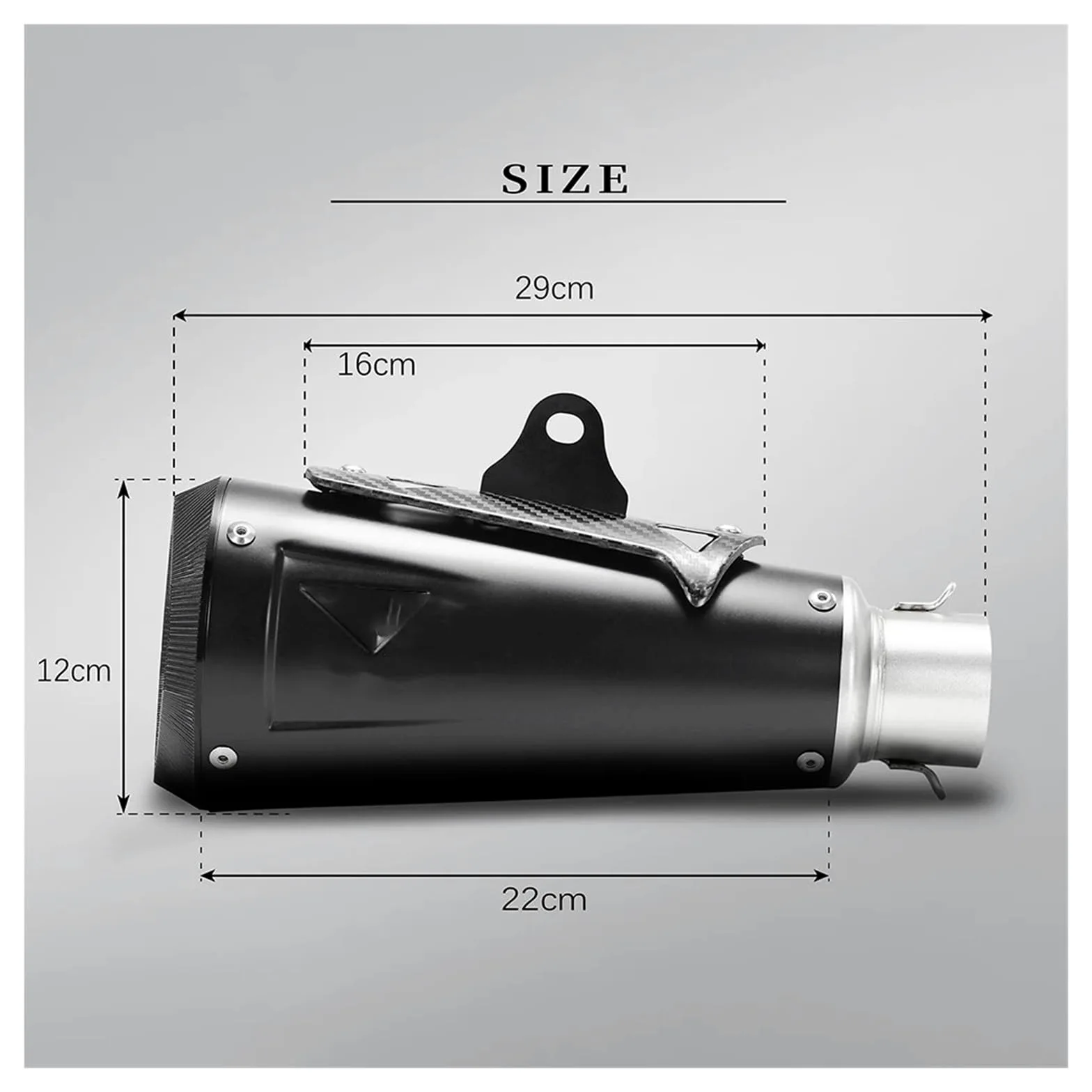 Tubo De Escape Universal Acero Inoxidable 51 Mm para Motocicleta, Scooter, Moto Carreras Y, con Silenciador Cubierta Carbono para Ni&nja 650, DU&KE 790, R7 CB500X(Type B)