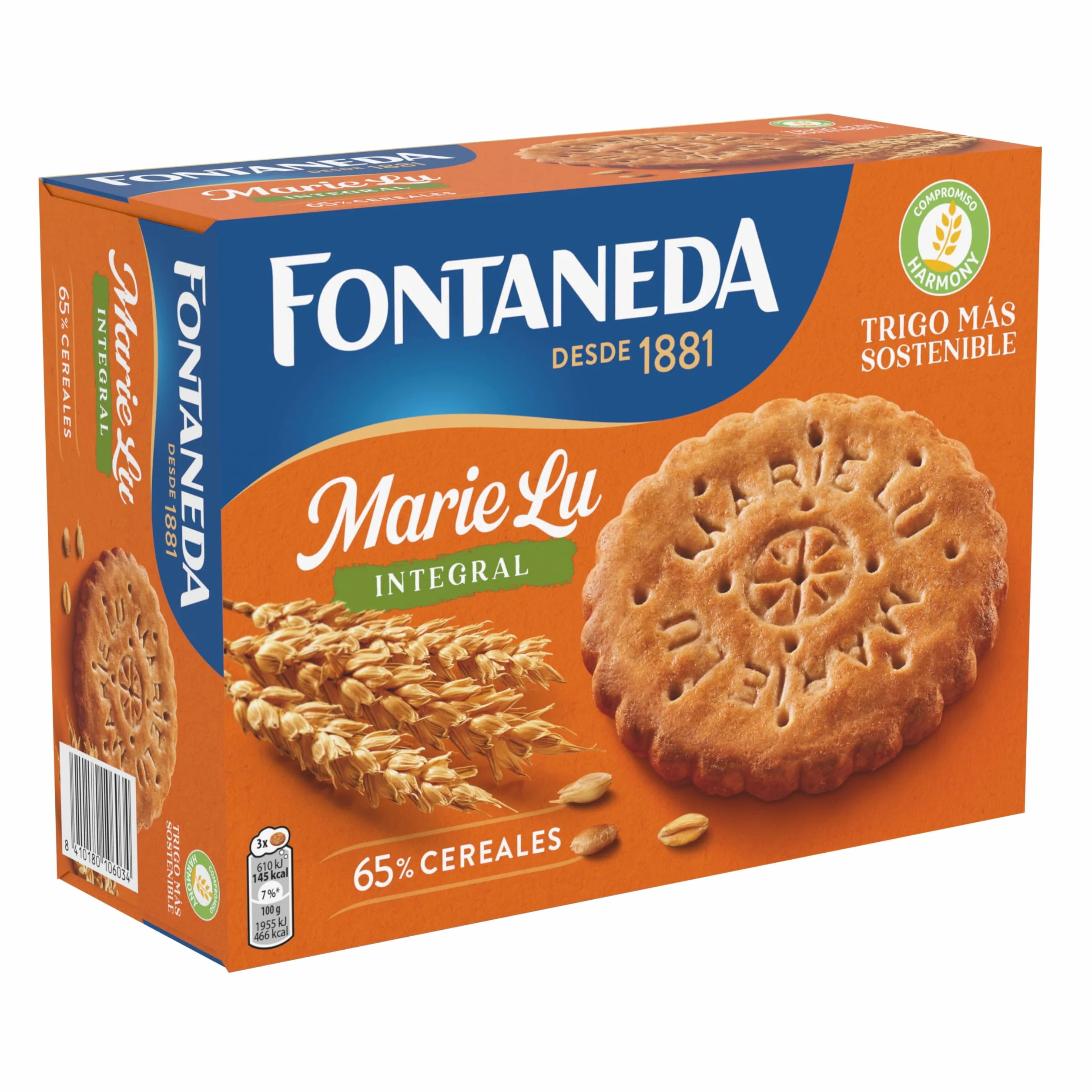 Fontaneda MarieLu Integral Galletas 65% Cereales Fibra 520 g