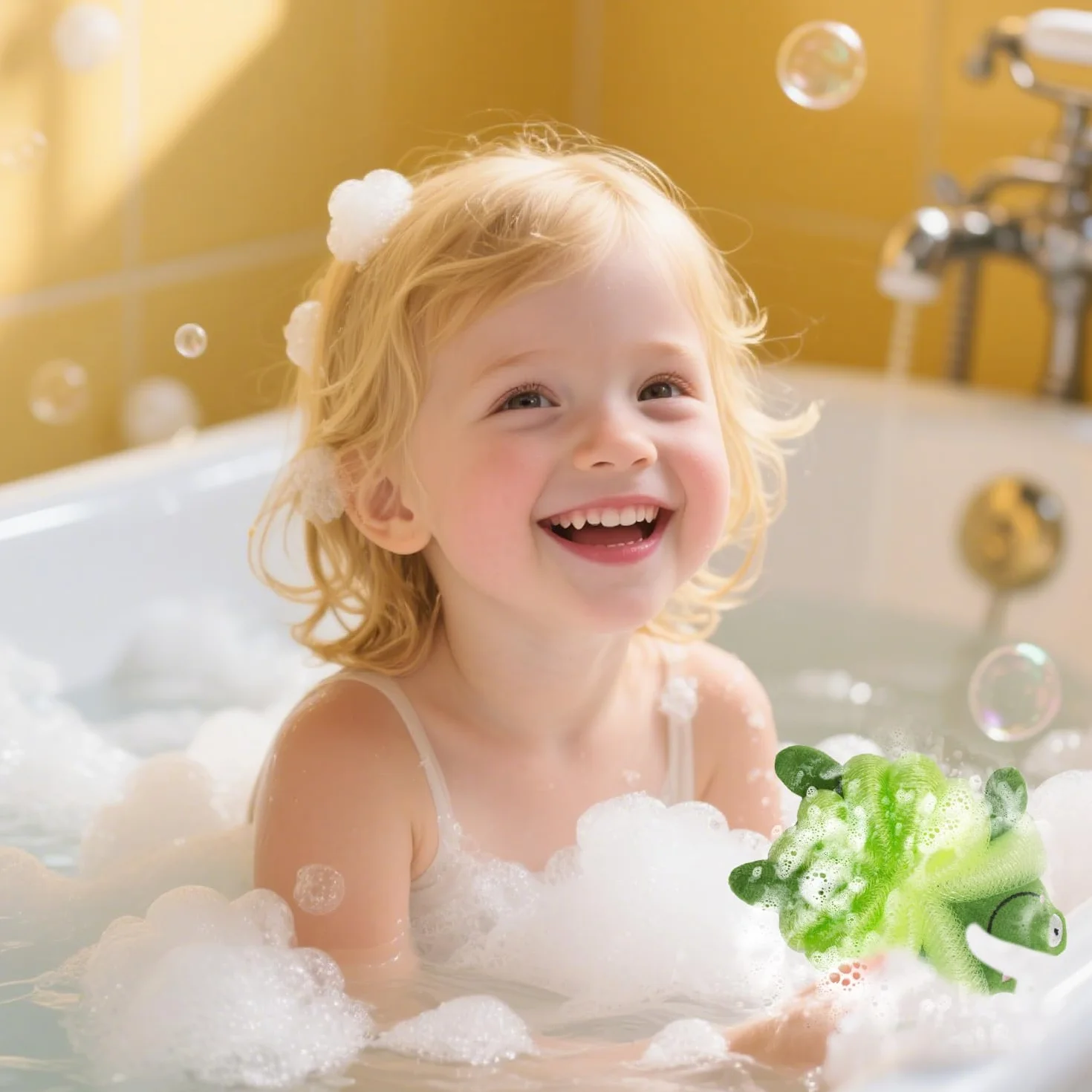 Esponjas de Baño Infantiles con Motivos Animales Tiburón y Rana
