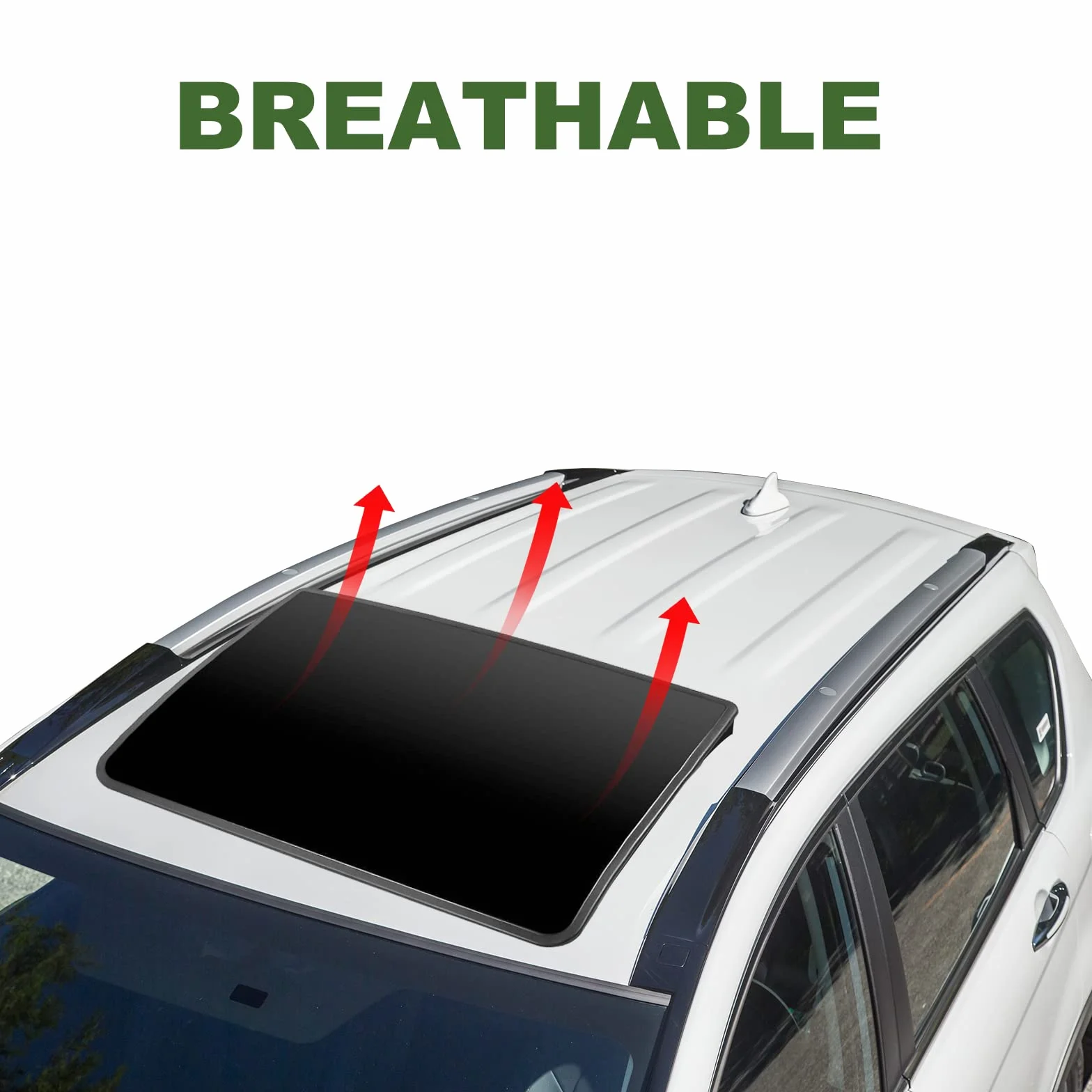 Cubierta Universal para Techo Solar, con Deflector de Viento y Superficie Aislante e Impermeable, con Cinta Impermeable de Doble Cara, 72,5 x 49,5 x 3,8 cm