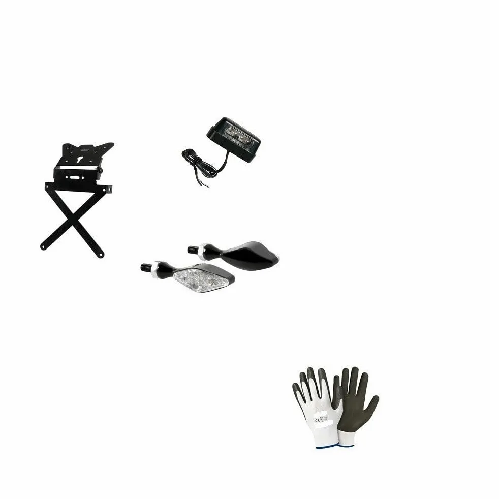 Matricula para Moto Kit Universal lampa + 2 Flechas + luz Placa homologado Husqvarna TE 250 i.e. 2007 – 2008