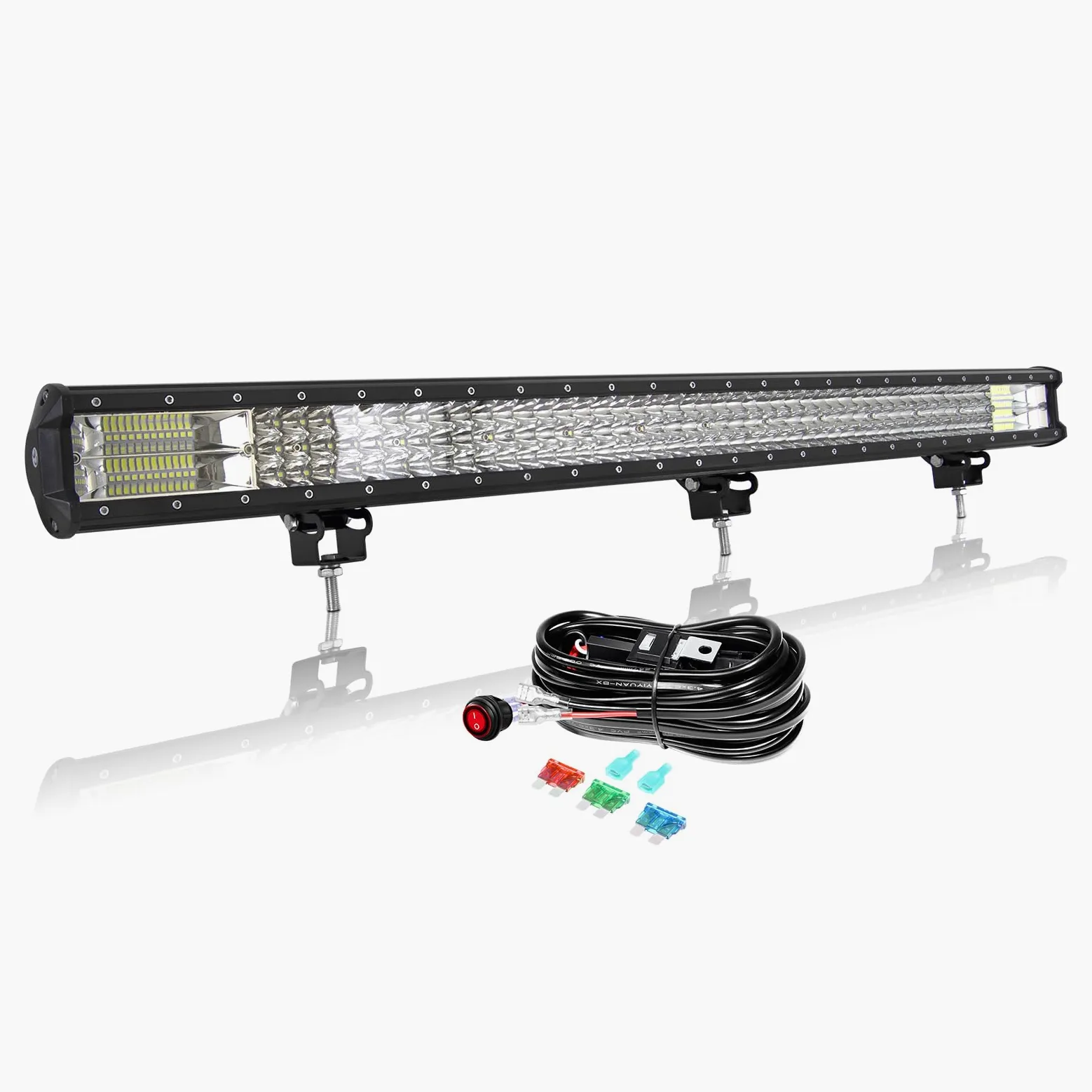 Auto 4 x 4 barra LED 100 cm 540 W barra luminosa LED de trabajo con 12 V haz de cableado, foco e inundación Rampa LED luces faro LED para coche, tractor, camión, quad, barco, SUV 4 x 4