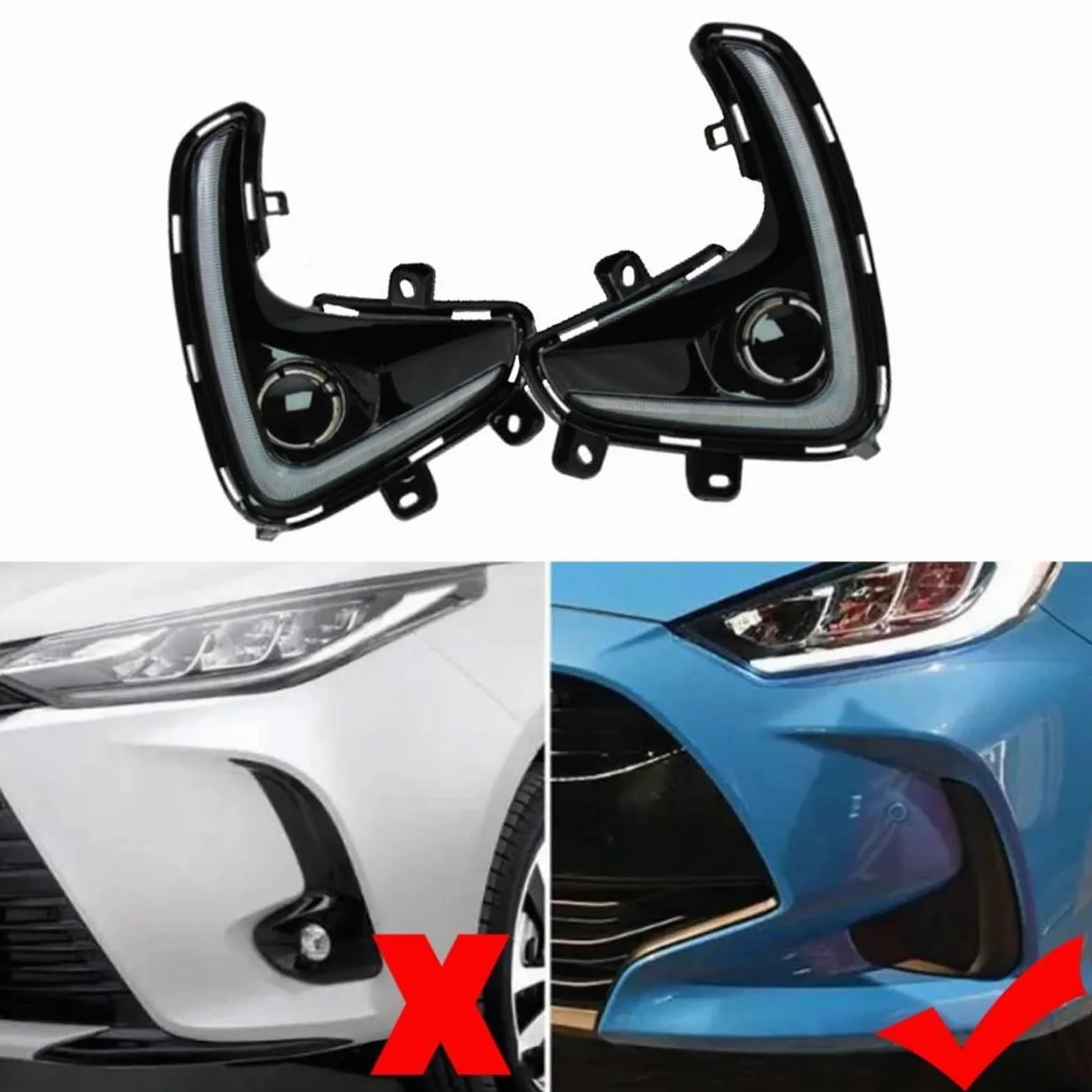 Luz Circulación Diurna Dinámica Para Toyota Para Yaris 2020-2021