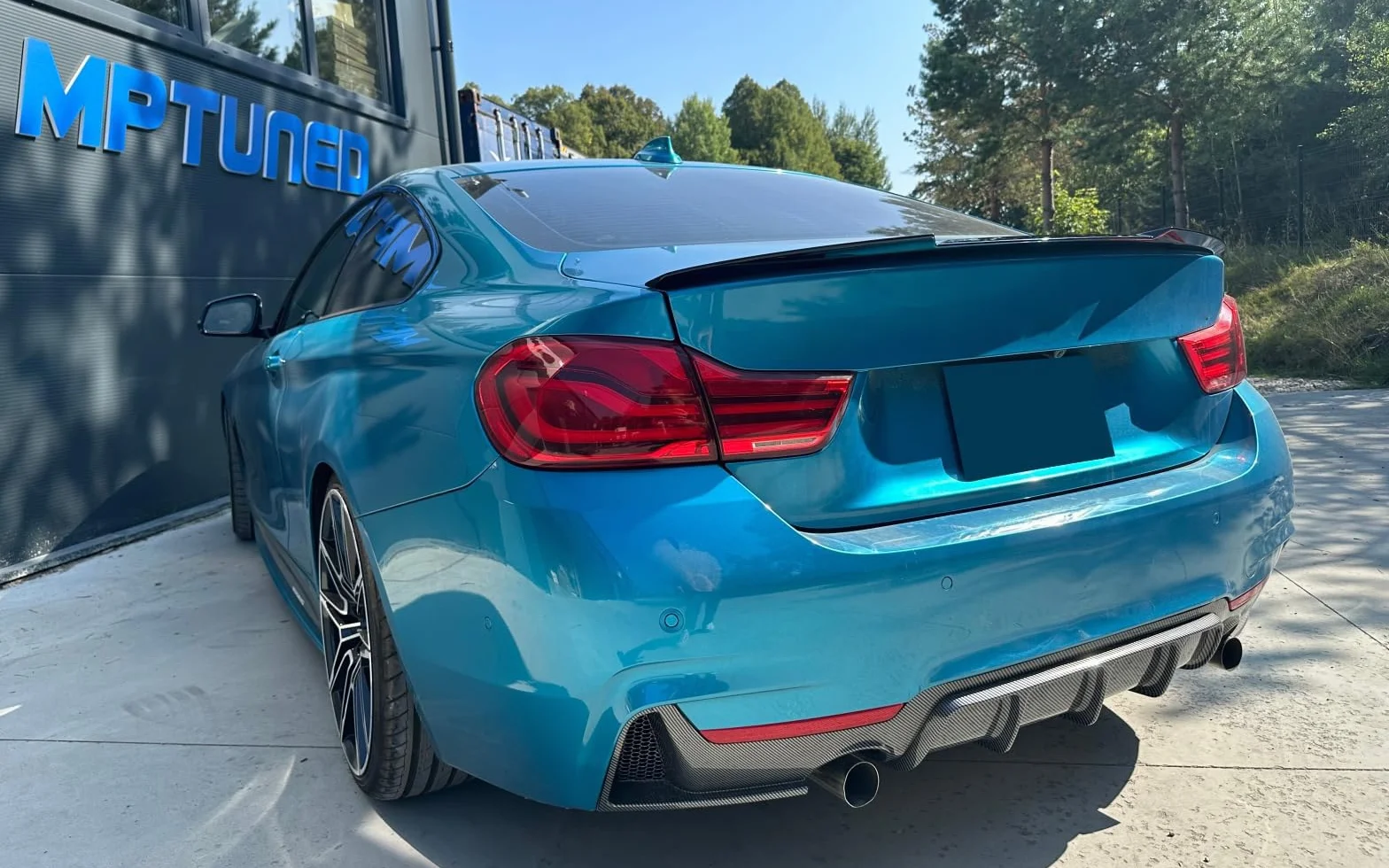 MpTuned Alerón trasero negro brillante para BMW Serie 4 F32 2 puertas Coupé 2014-2019 420i 428i 430i 435i 440i alerón trasero