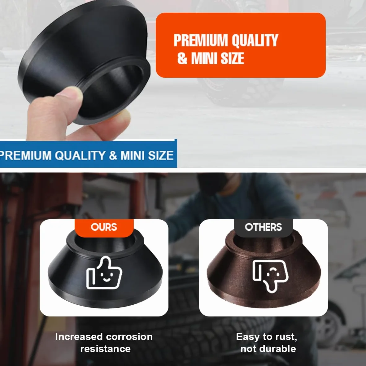Cono equilibrador de ruedas, juego de 4 conos para máquina equilibradora de neumáticos, Cono de centrado para cambiador manual de neumáticos para eje de 40 mm, acero al carbono #45 para automóvil,