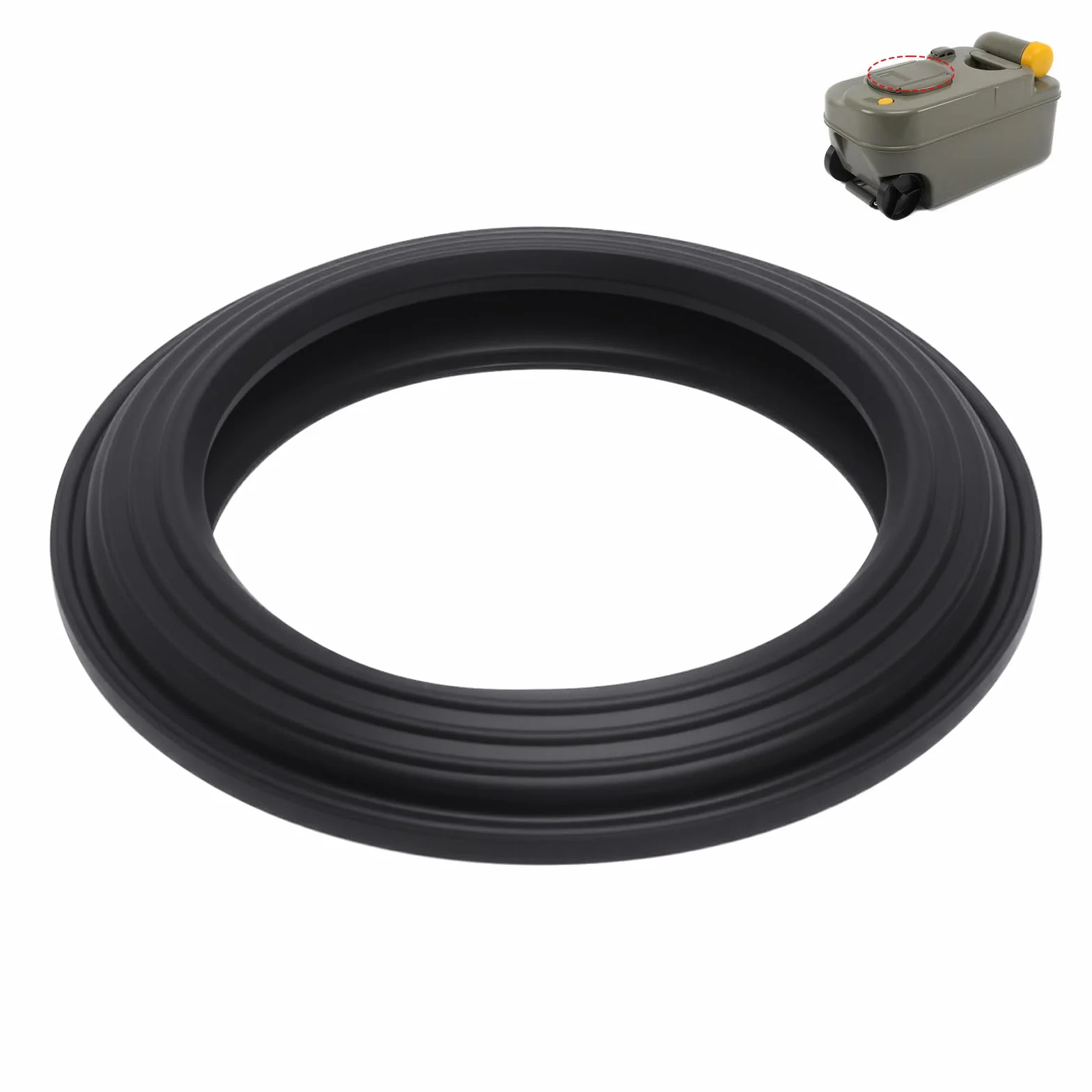 1 Piezas Goma Inodoro para Thetford C2/C200/C250/C260/C400 – Sellado de silicona anti-fugas y olores Arandela Válvula de Descarga– Compatible con Thetford toilette, instalación DIY sencilla