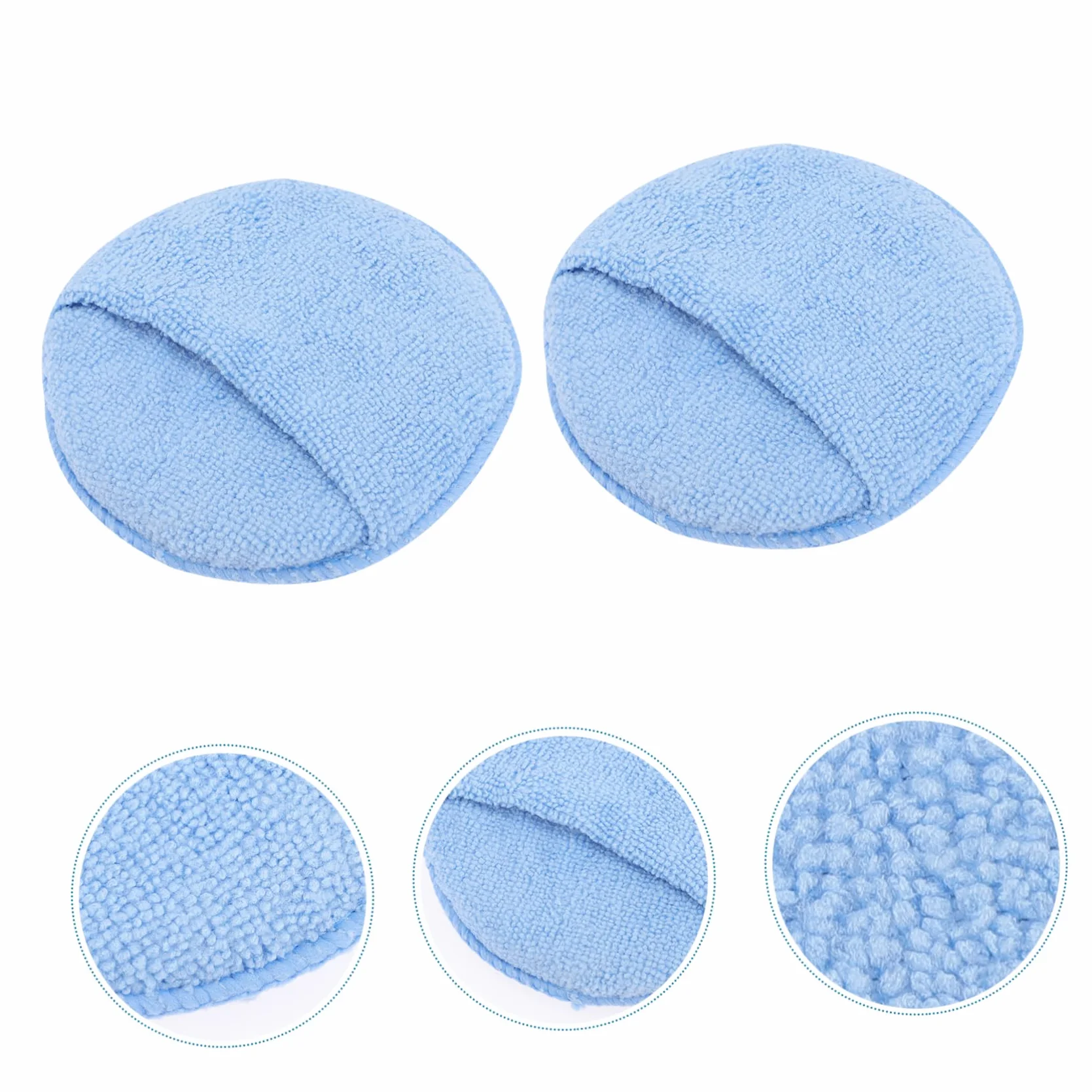 SHERCHPRY 18piezas Almohadillas De Aplicación De Cera De Microfibra Esponjas para Coche Lavables y Reutilizables Accesorios De Limpieza Automotriz