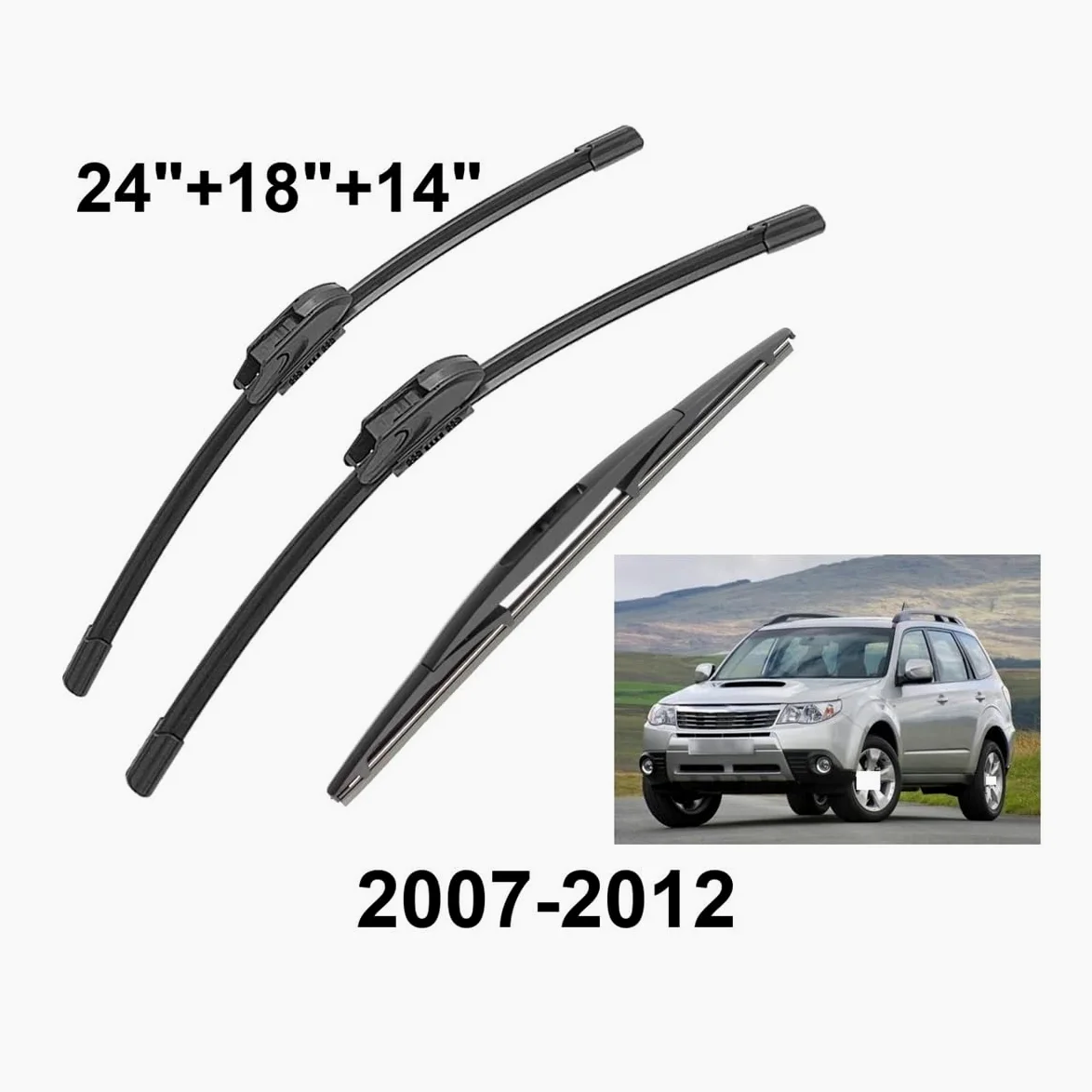 Escobillas limpiaparabrisas delanteras 1/2/3/4/6 Piezas Escobillas Limpiaparabrisas Delanteras Y Traseras Para Coche, Accesorios Para Forester MK3 2007-2012