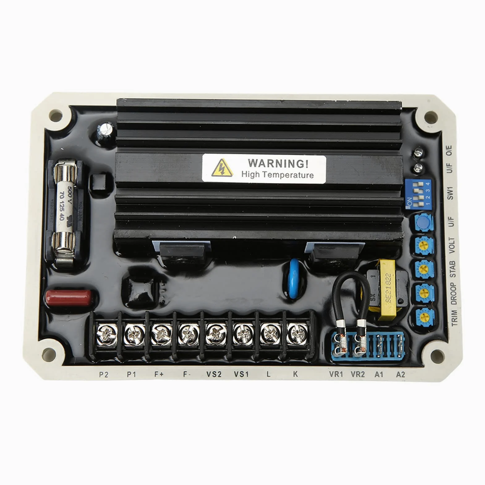 Omabeta Regulador de Voltaje del Generador sin Escobillas Control Estable para Generador Diésel AVR 170-510V Material ABS