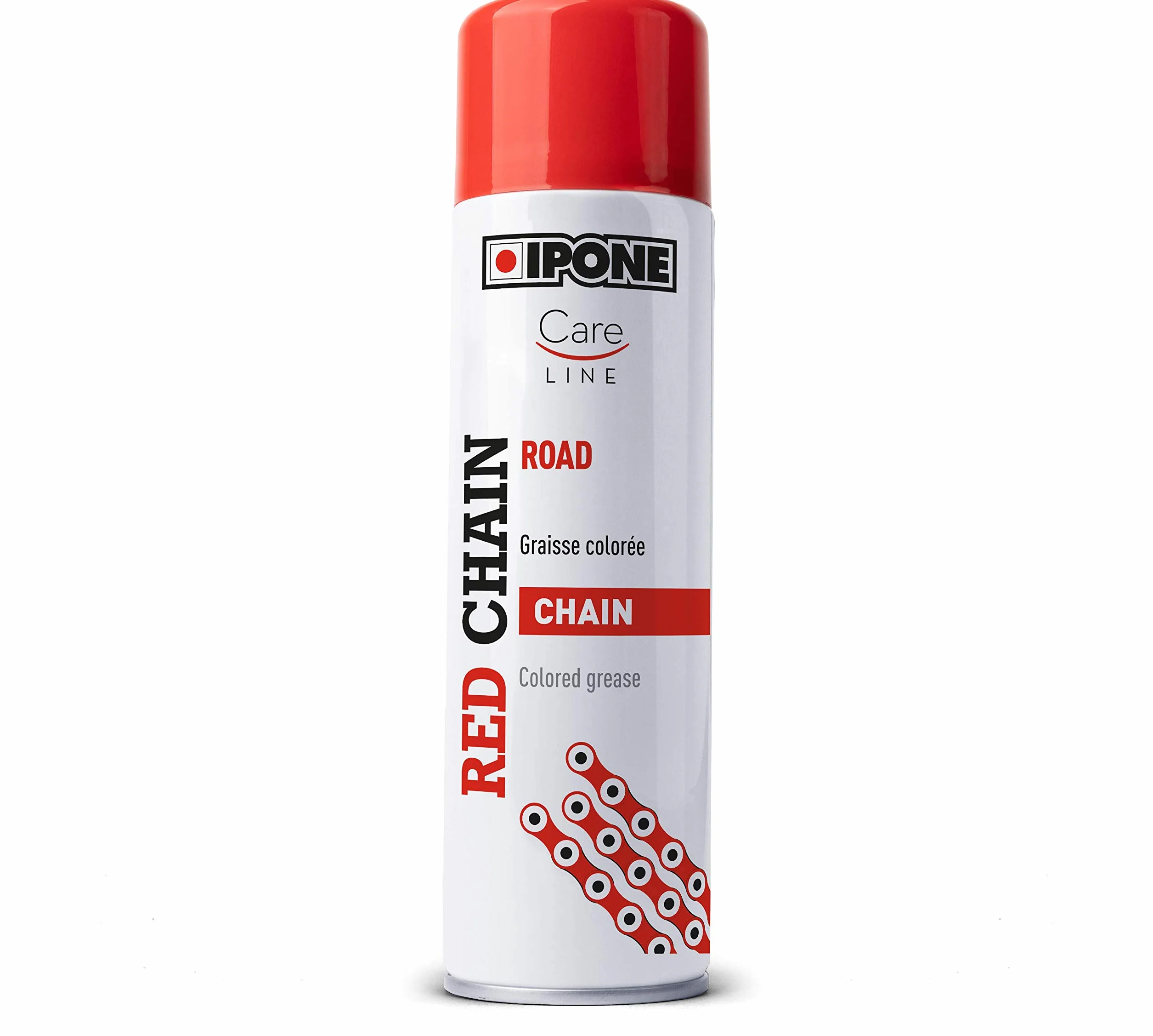 IPONE - Grasa para Cadenas de Moto - Color Rojo - Formulación anticorrosión - Resistente al Agua - 250 ml