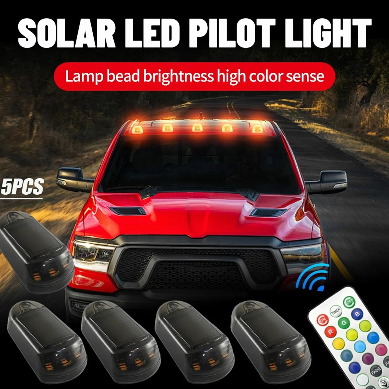 Luz Solar para Cabina Luces Solares For Cabina, Marcador De Techo De Cabina, 16 LED, F150, Uso Apto para Dodge RAM, Lámpara For Camioneta, Luz De Techo For Coche(10pcs White Light)