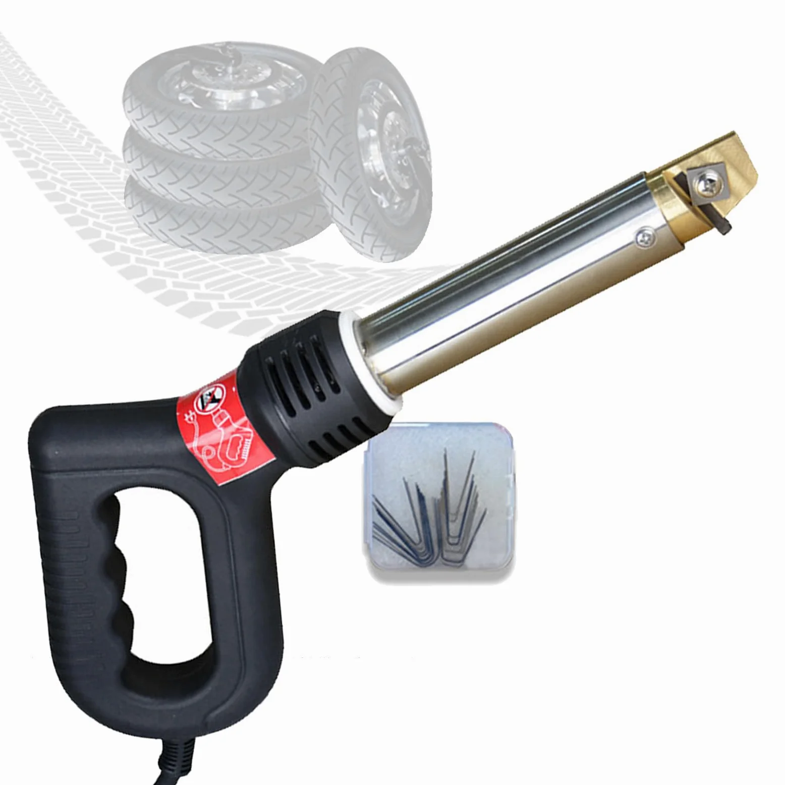 Máquina eléctrica para ranurar neumáticos de Motocicleta, ranuradora portátil de 300 W con 10 Cuchillas para neumáticos de Camiones y Furgonetas, Herramienta portátil