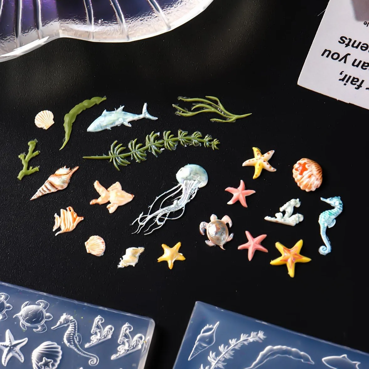 Moldes De Uñas De Silicona Océano Diseño De Encanto 3D Resina Forma De Estrellas De Mar