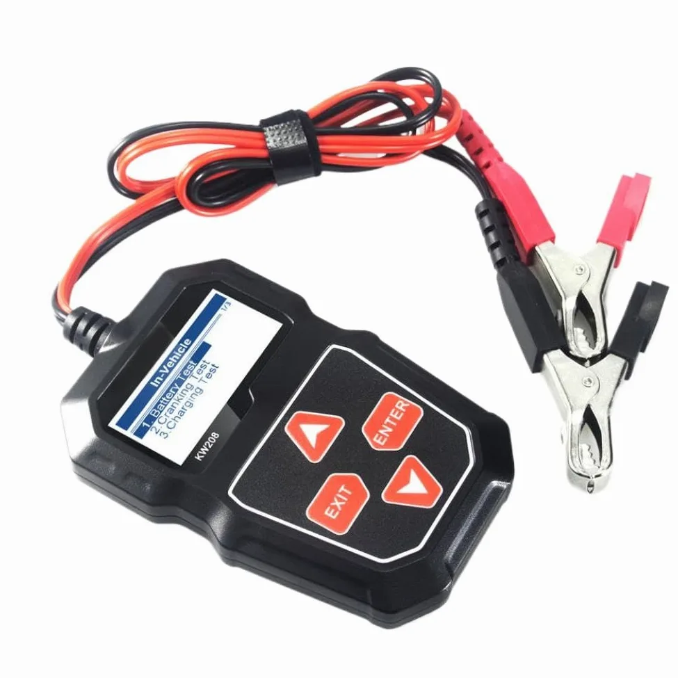 Probador de carga de coche de 12V, Analizador de alternador automotriz profesional, prueba de voltaje de forma de onda Compatible con coche, barco y motocicleta