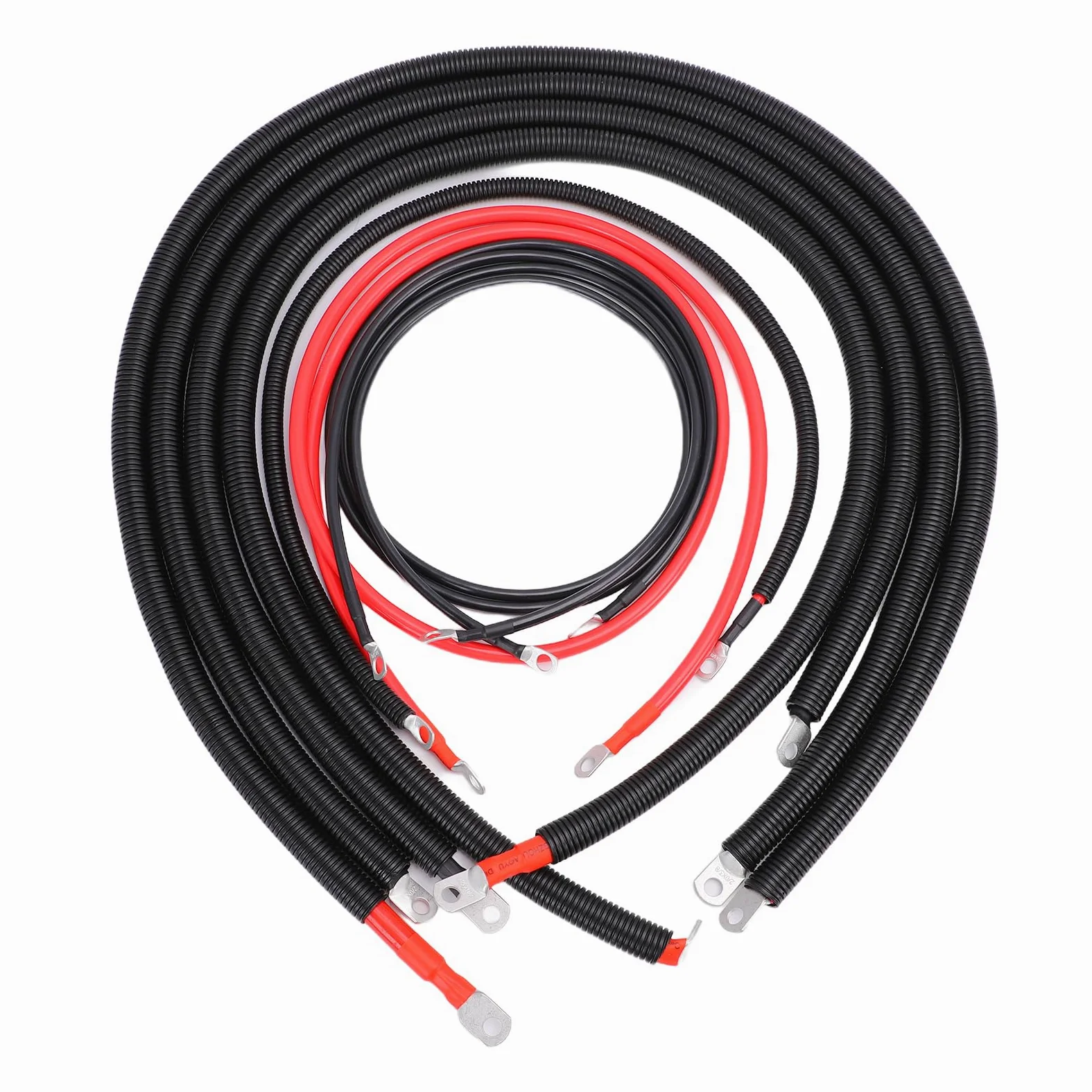 KIMISS Kit de Cables de Batería, Kit de Reemplazo de Cables de Batería de Pvc de Cobre, Compatible con de Arranque Positivos y Negativos