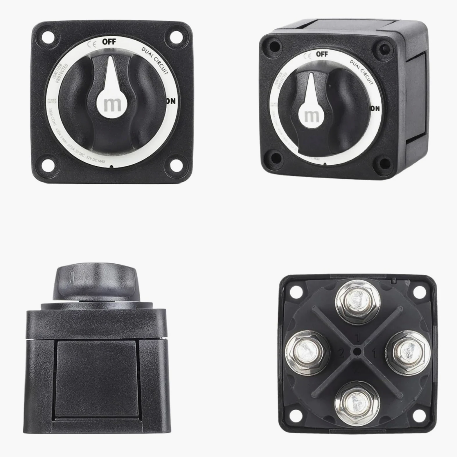 Interruptor M10 Stud 300A 32V Aislador Desconectar Giratorio | 2 Position-Luminous