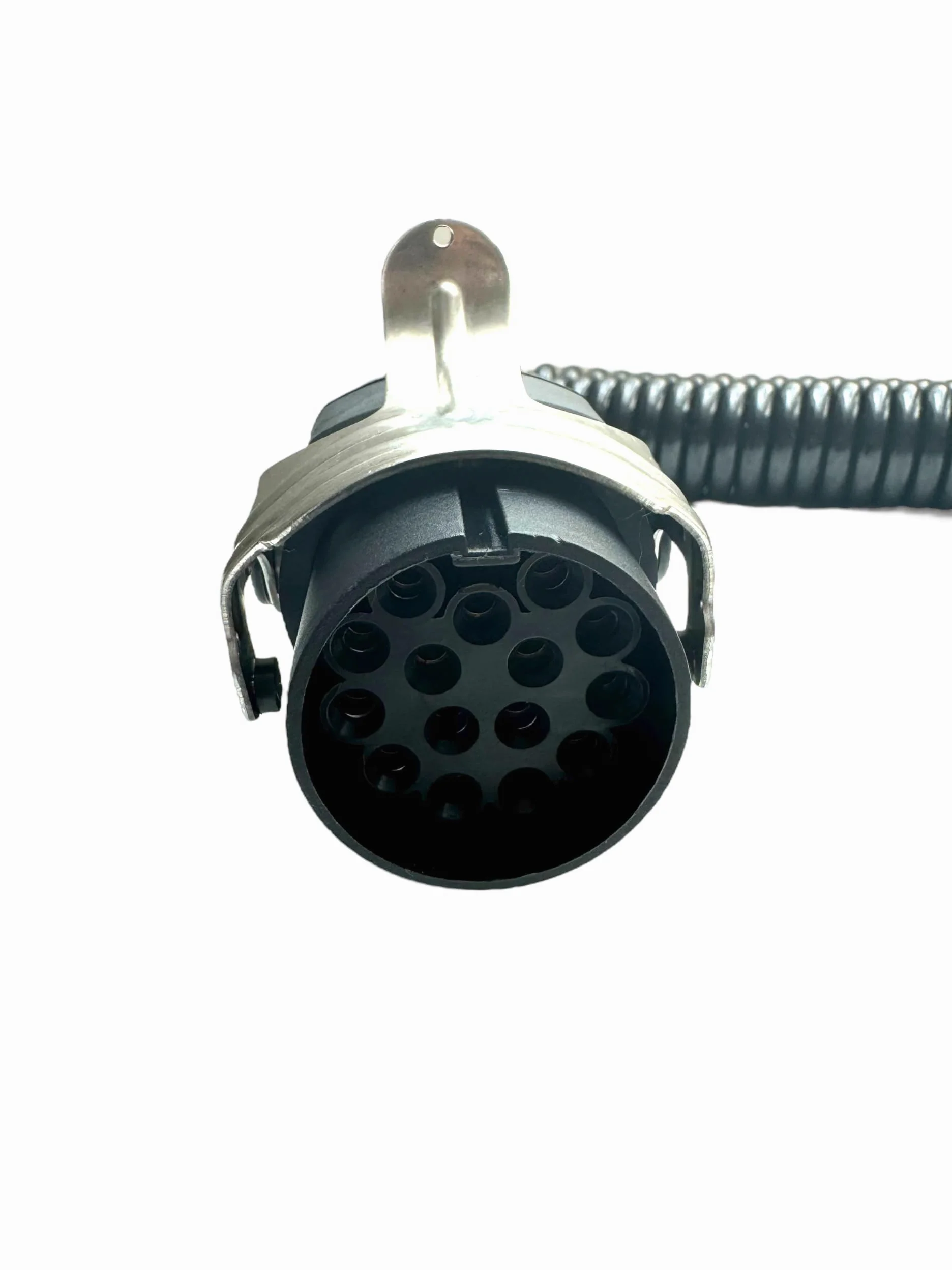 Cable en espiral de 3,8 m, 15 pines a 2 adaptadores de 7 polos de 24 V para camiones NFZ