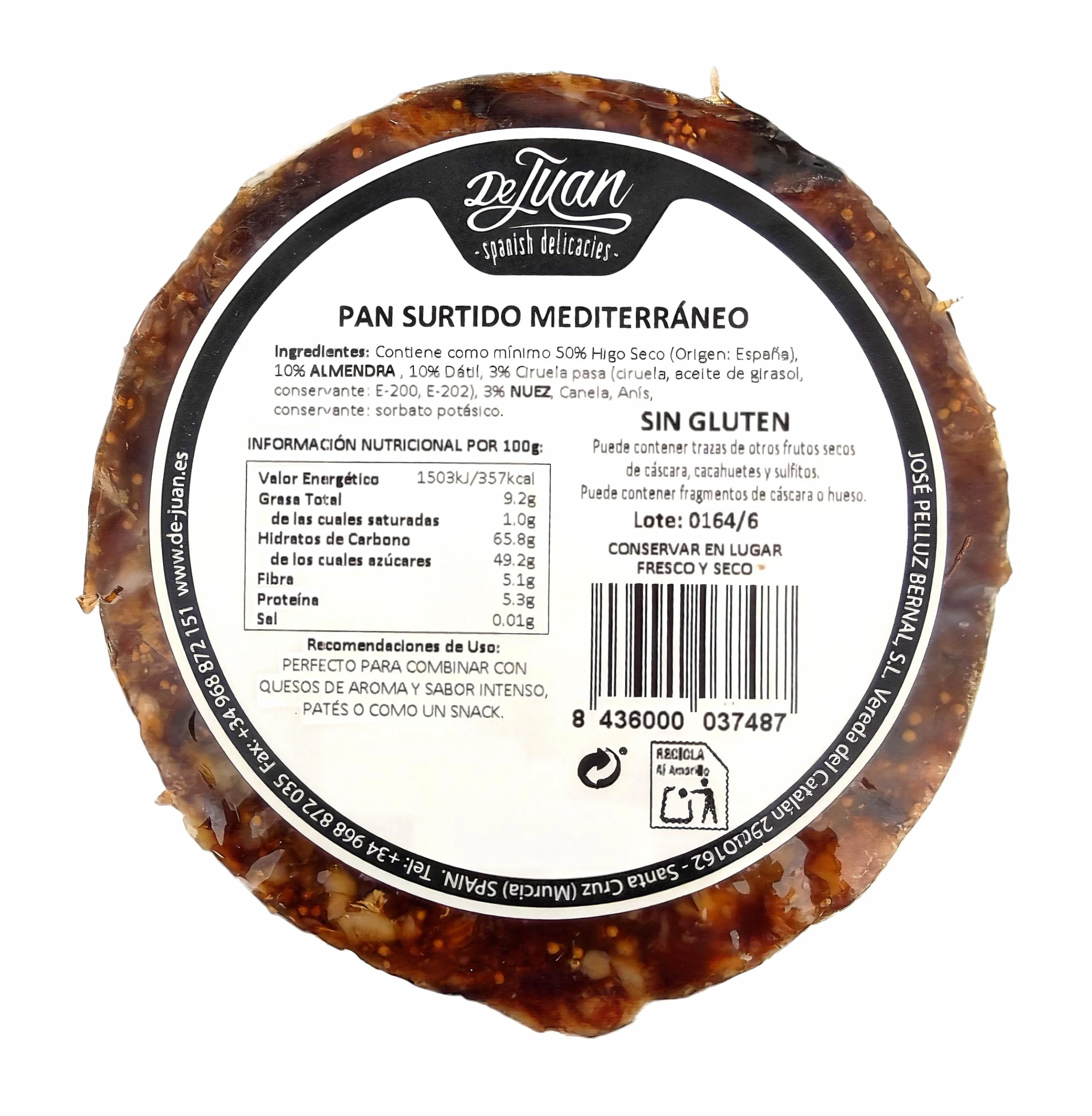 Pan Surtido Mediterráneo de Higo con Frutos Secos 400 g