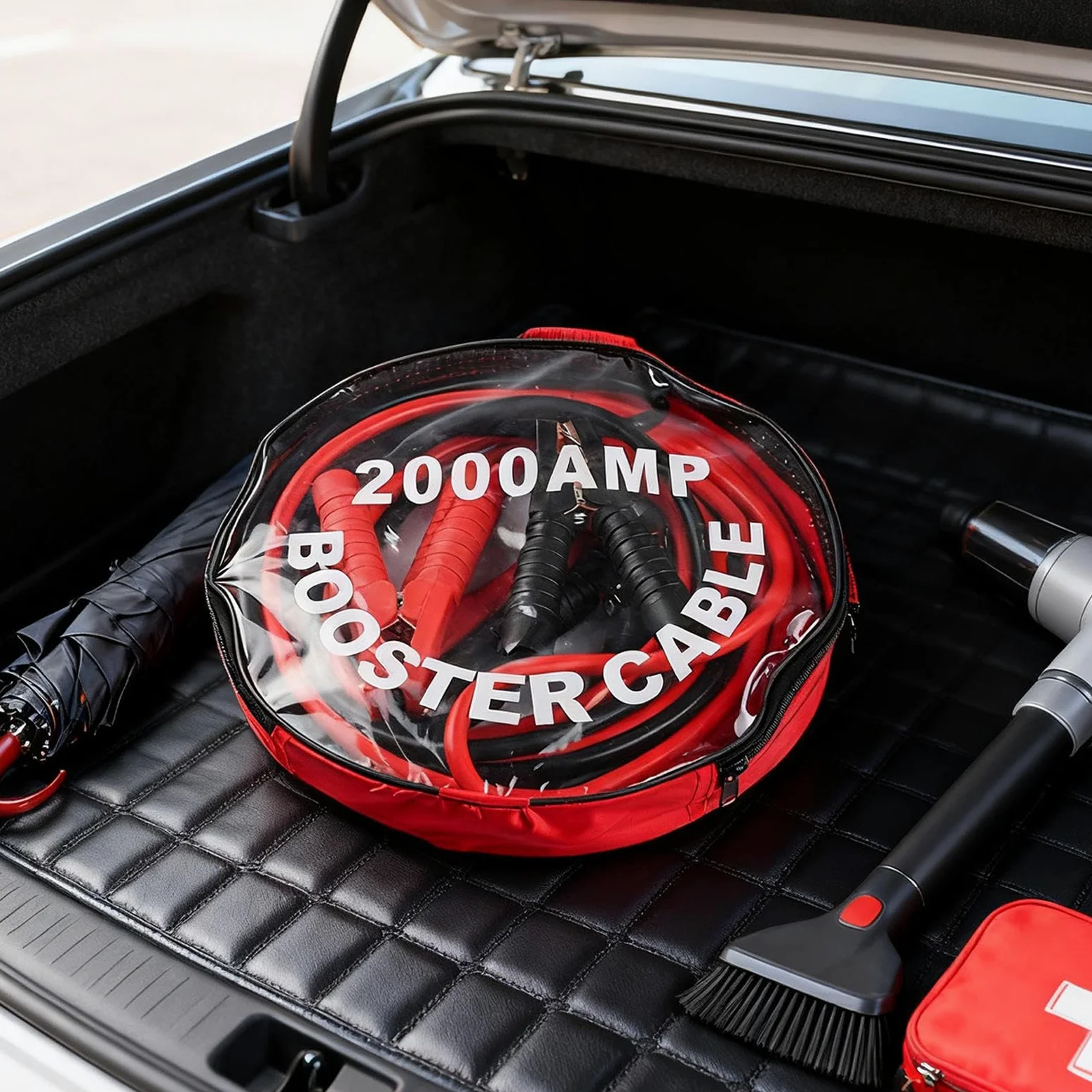 Cables De Arranque Reforzados 2000A 3 Metros / 4 Metros Rápido Portátil | Cables De Arranque Para Batería De Coche Para Coche Vehículo Todoterreno Cortacésped Remolque Deportes Motorizados Bicicle