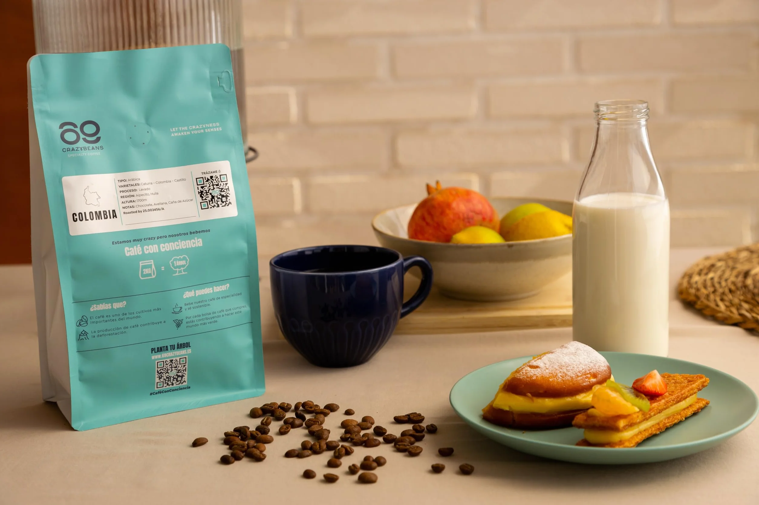 Cafe de Especialidad Colombia 100% Arábica 84 puntos SCA Tueste Natural Artesanal Neiva Huila 500g 69 CrazyBeans